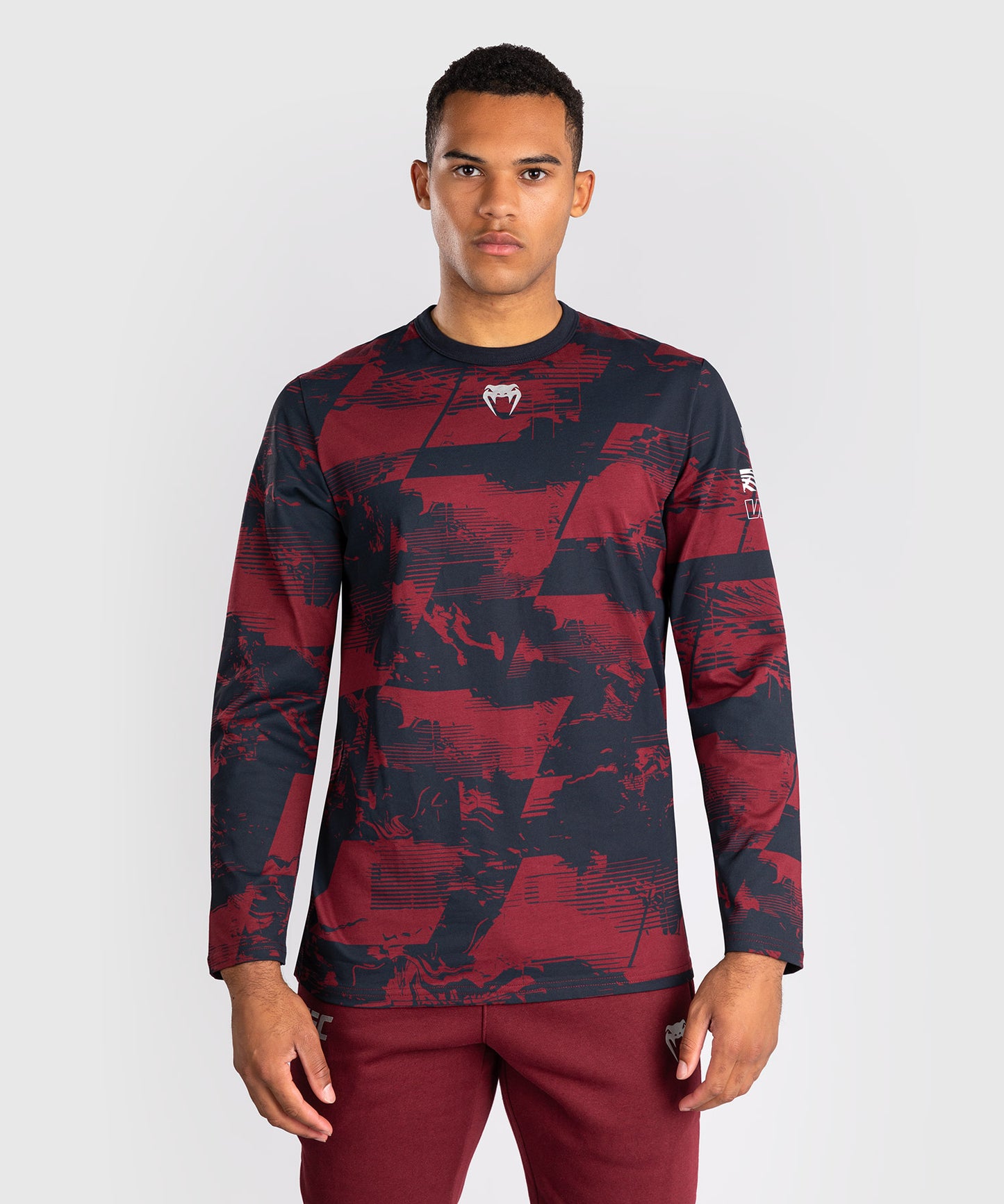 Men's UFC Zenith by Venum Burgundy Authentic Fight Week Long Sleeve T-Shirt