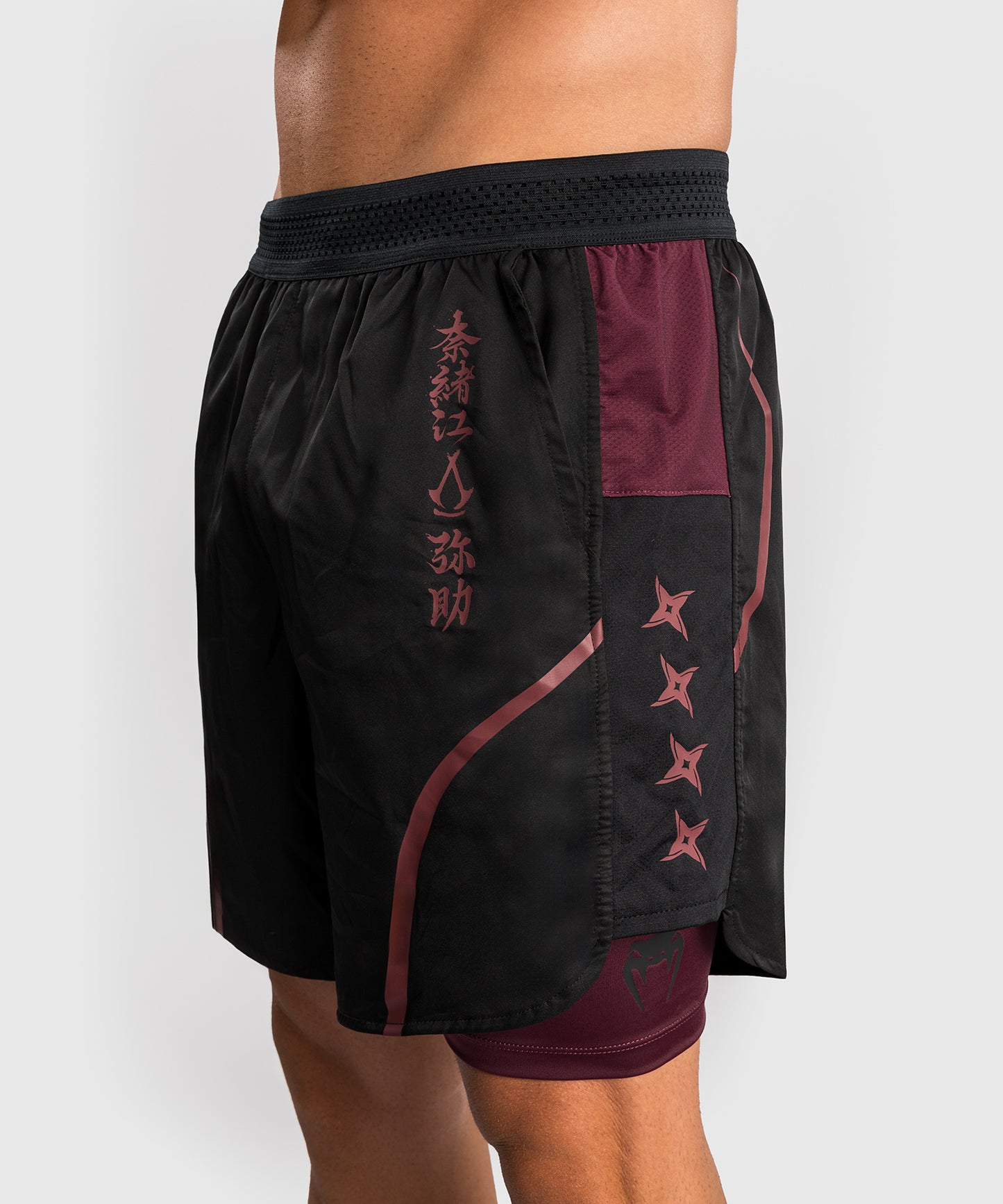 Venum x Assassin’s Creed Shadows Men’s Training Shorts - Burgundy/Black
