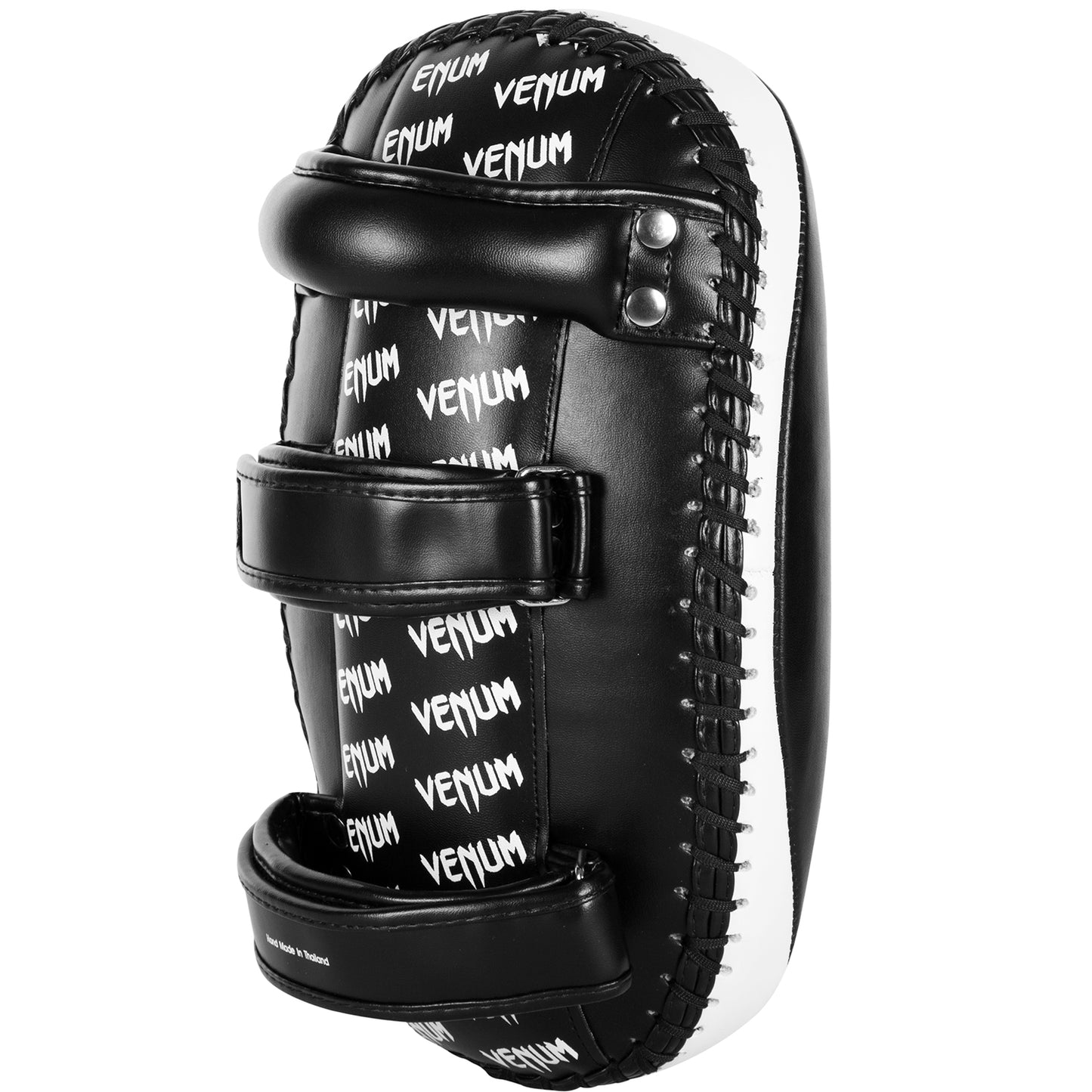 Venum Light Kick Pads - Skintex Leder - Schwarz/Ice (Paar)