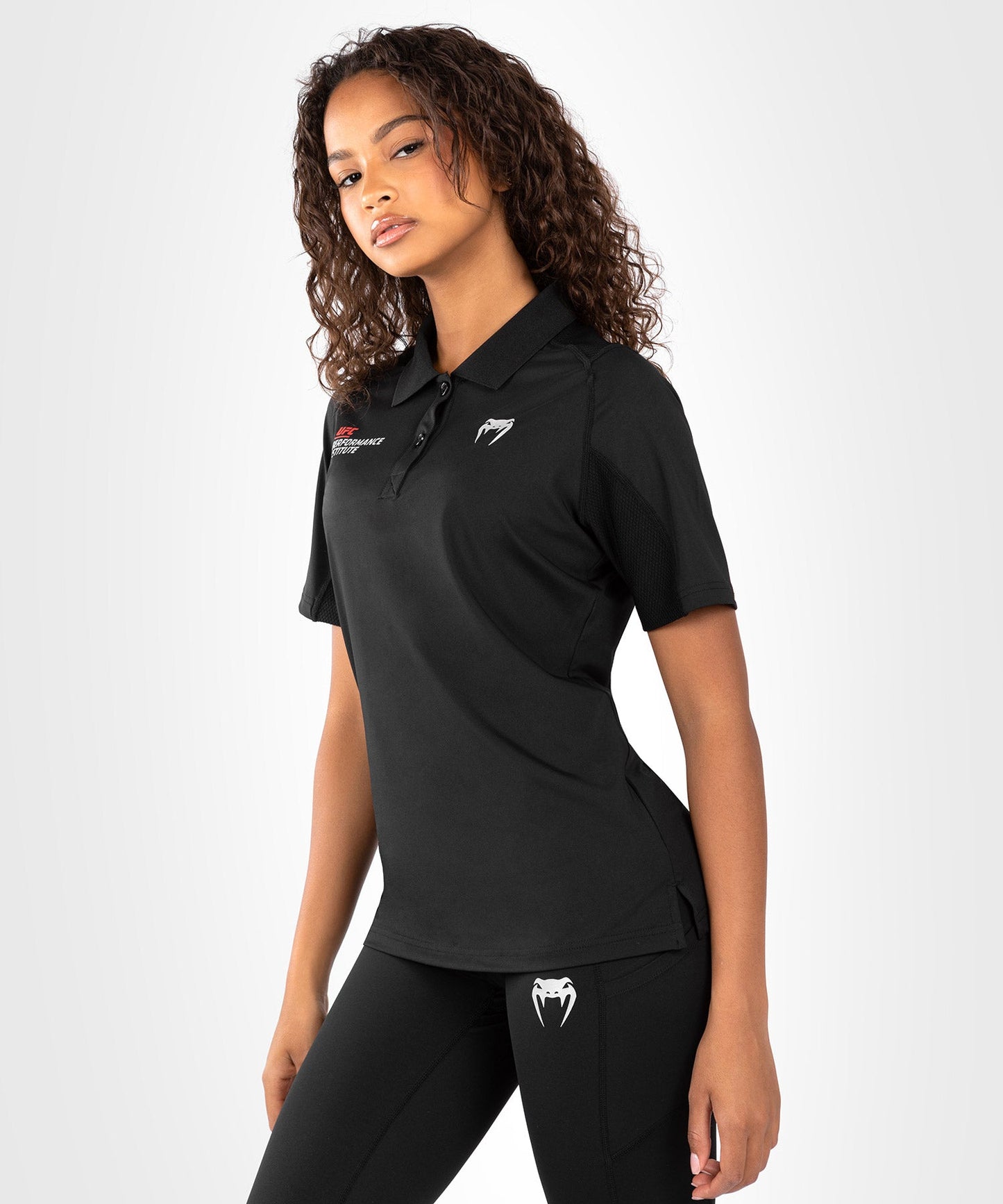 Women's UFC performance polo Venum Performance Institute 2.0 - black/red