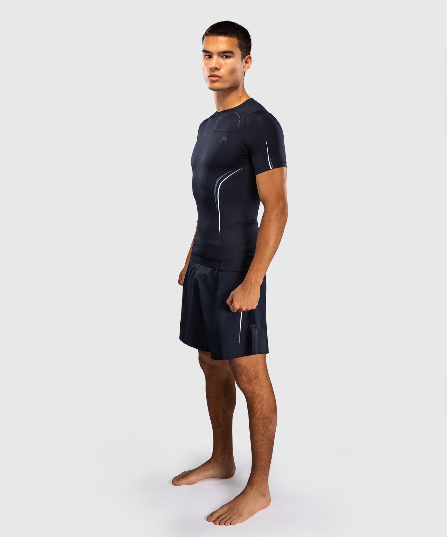 Venum G-Core Rashguard Manga Corta - Azul Marino/Blanco