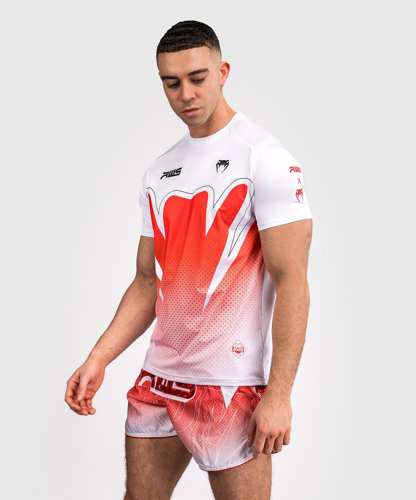 T-shirt Dry-Tech Homme Venum x RWS 2.0 – Blanc/Rouge