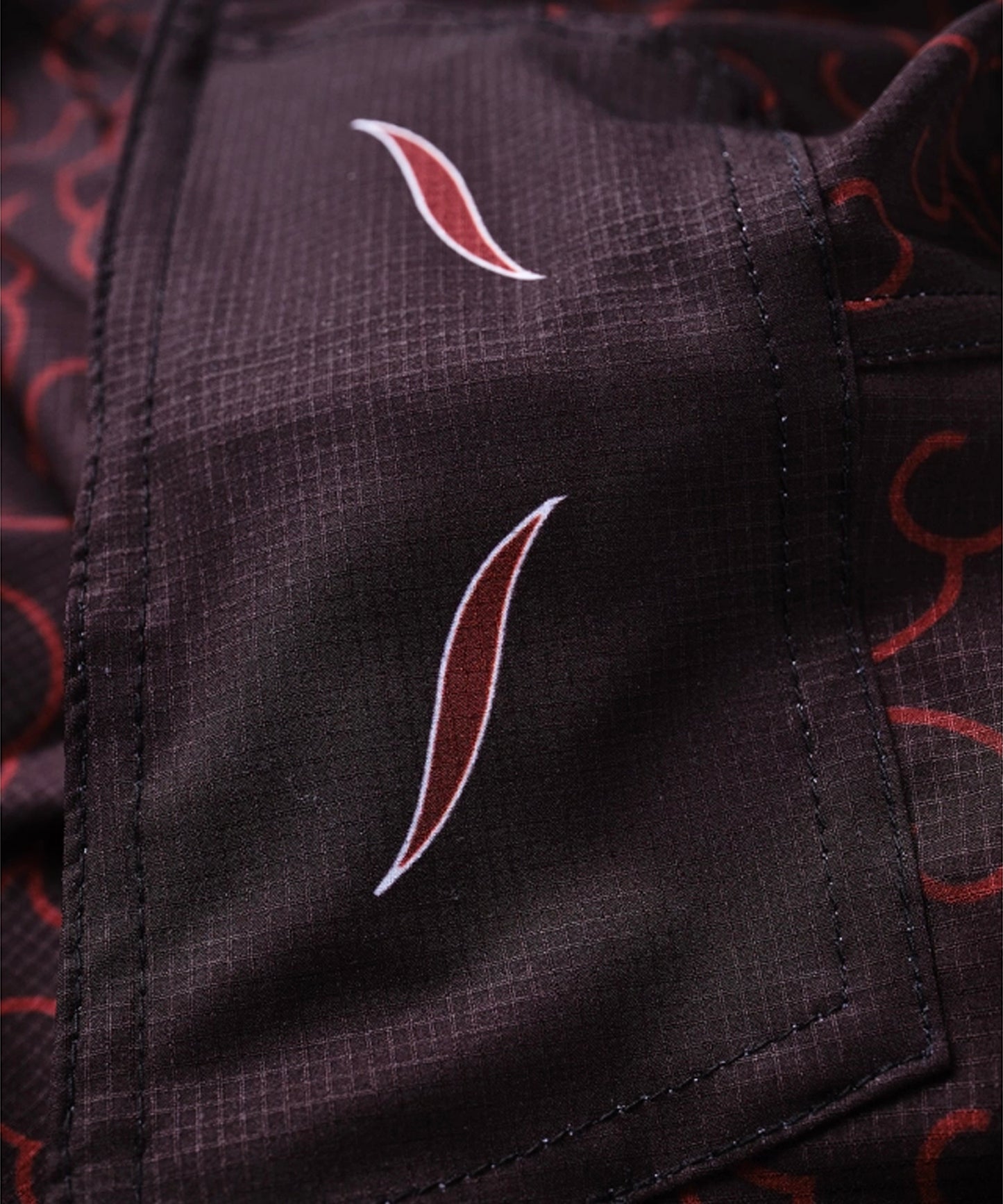 Elion X Naruto Akatsuki Fightshorts - Schwarz/Rot