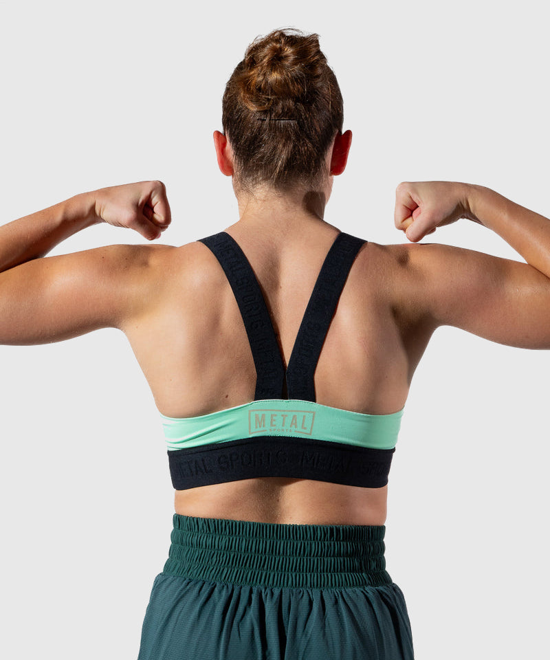 Brassière Élastique Femme Metal Boxe Deep Waters - Vert