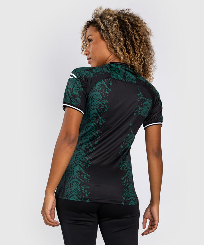 UFC Adrenaline Women's Technical T-Shirt by Venum Authentic Fight Night - Emerald Edition - Grün/Schwarz