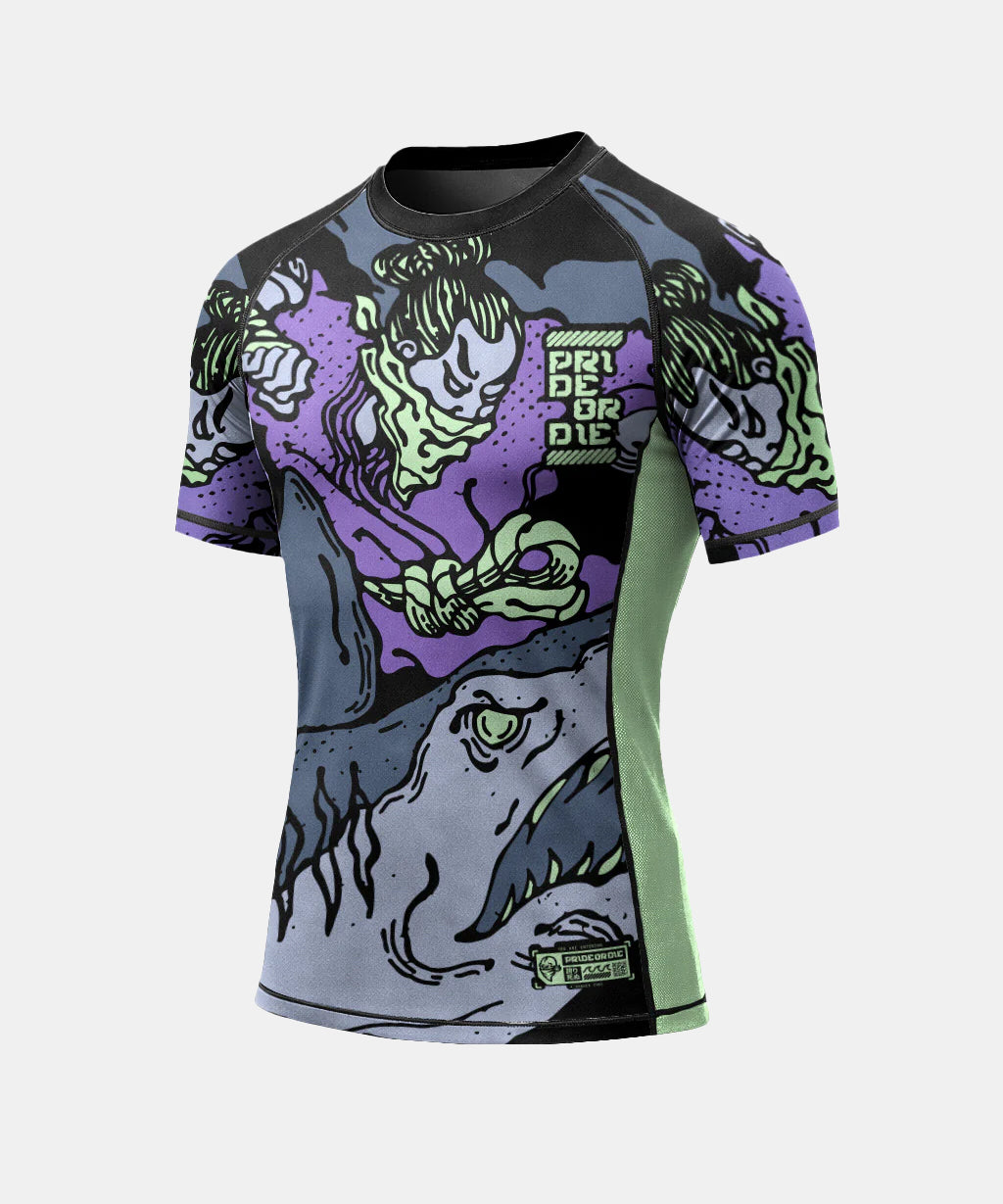 Pride Or Die Dangerous Water V.2 Rashguard a Maniche Corte - Nero