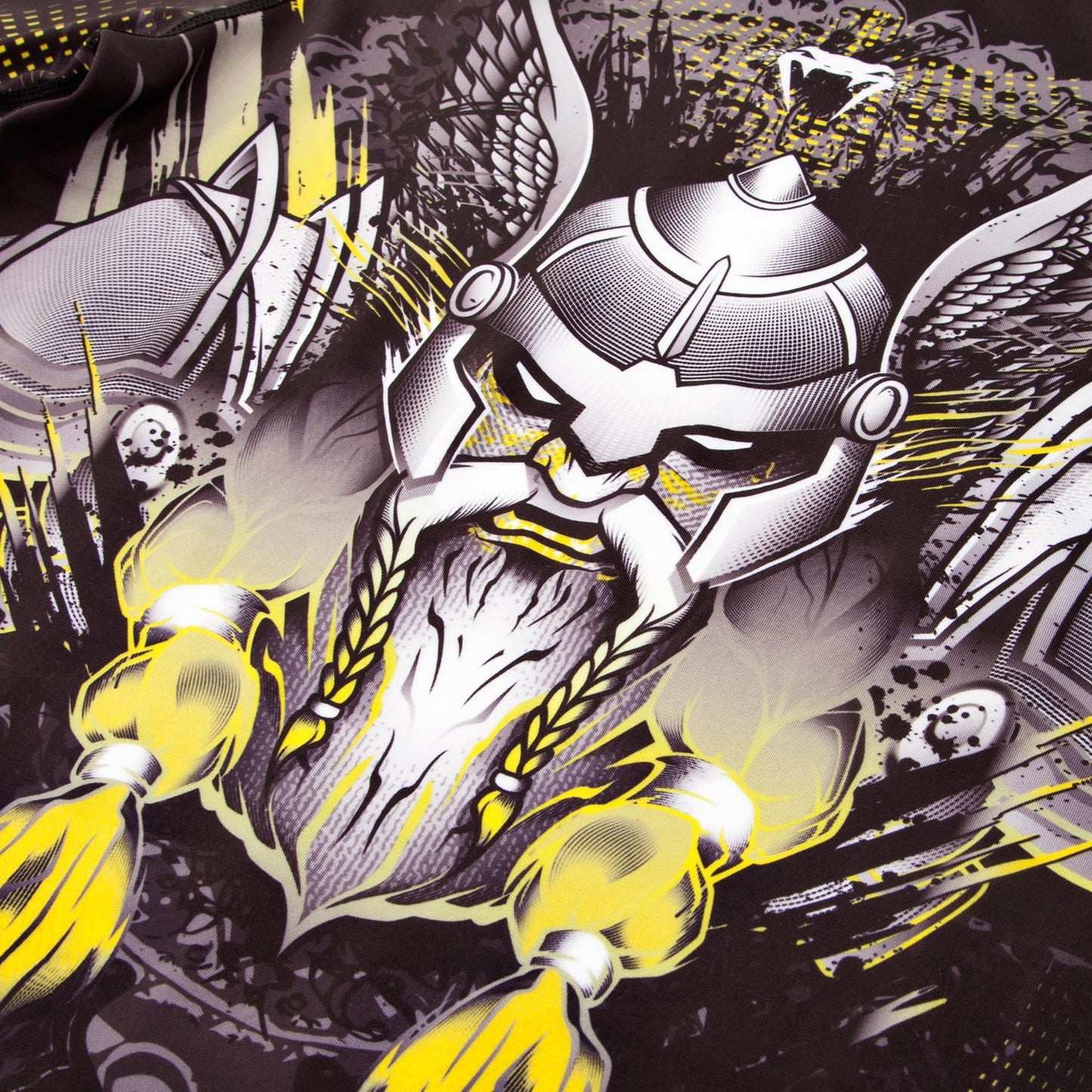 Rashguard Venum Viking 2.0 - Mangas Cortas - Negro/Amarillo