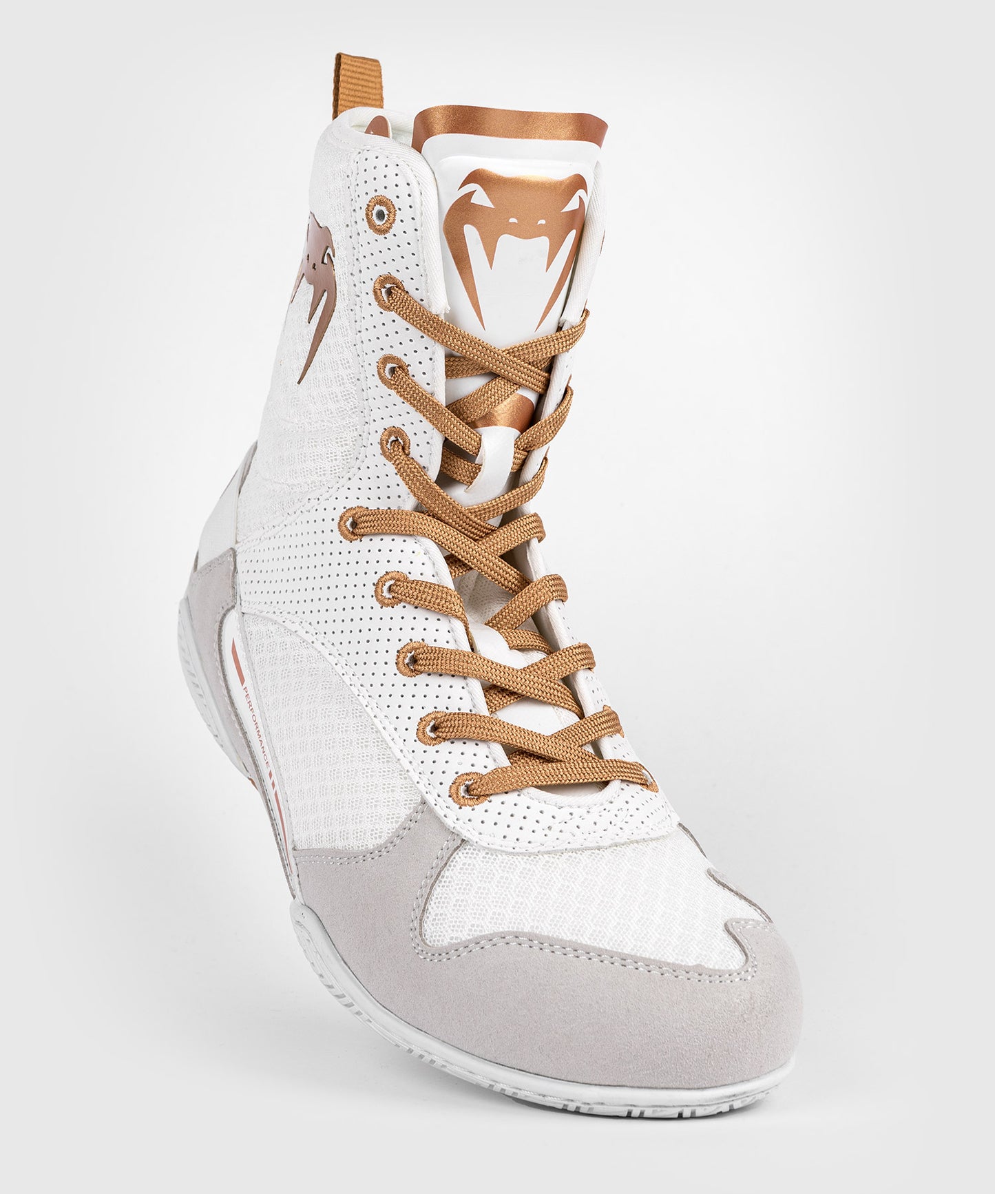 ZAPATOS DE BOXEO VENUM ELITE MONOGRAM – BLANCO/DORADO