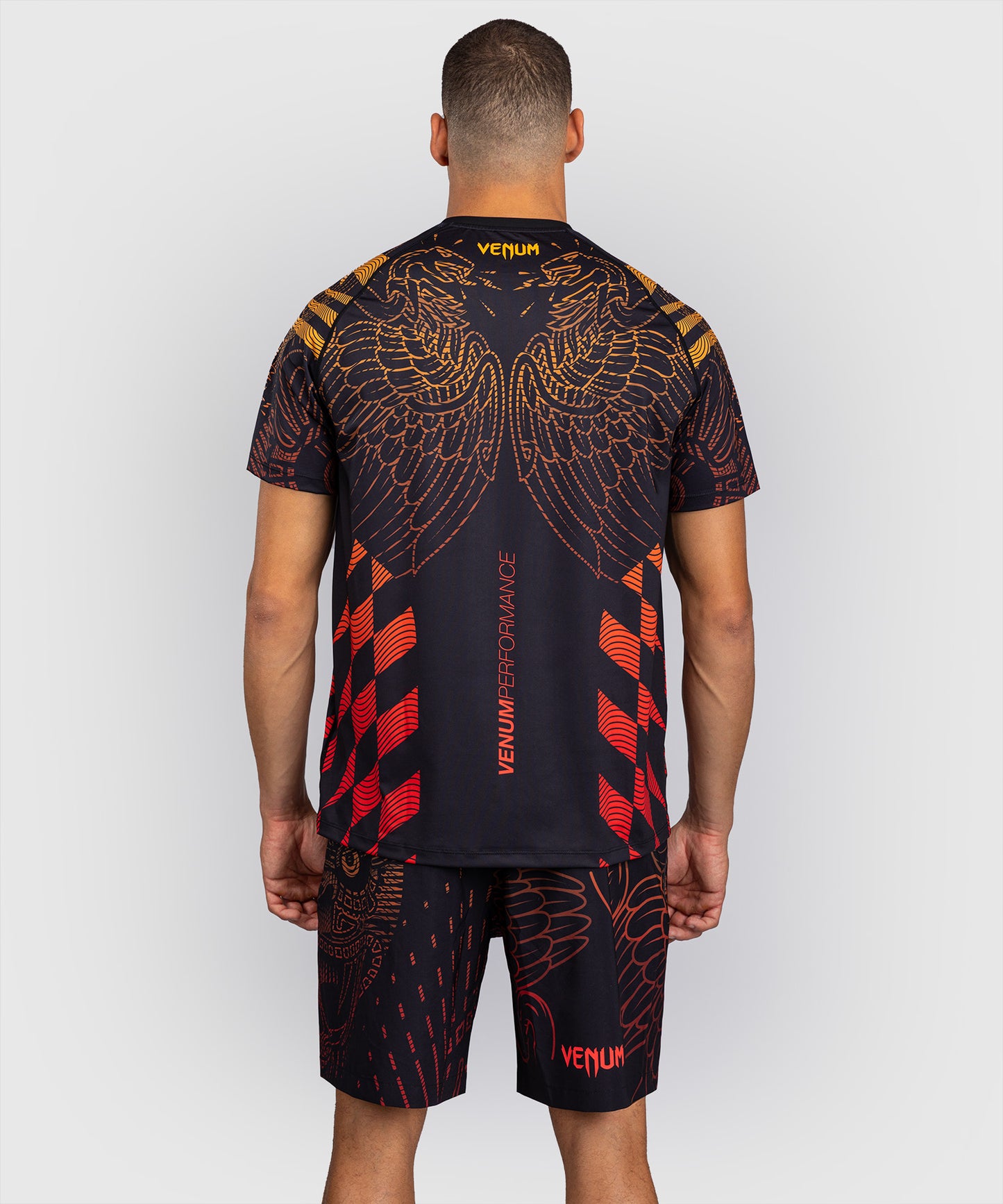 Venum Quetzal Fury Dry-Tech T-Shirt - Black/Fury Red/ Tangerine