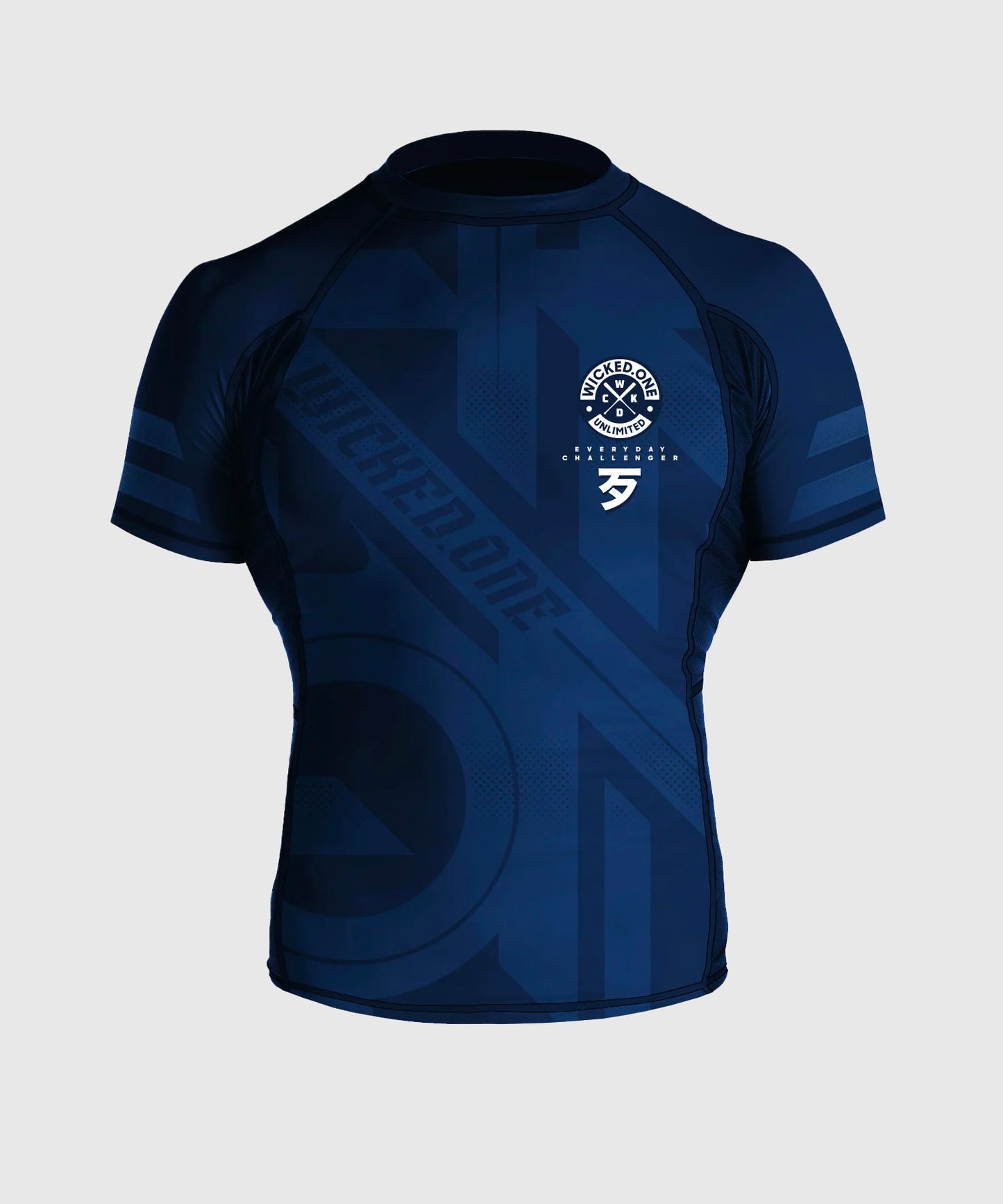 Wicked One Outsiderz Rashguard a Maniche Corte - Blu Marino