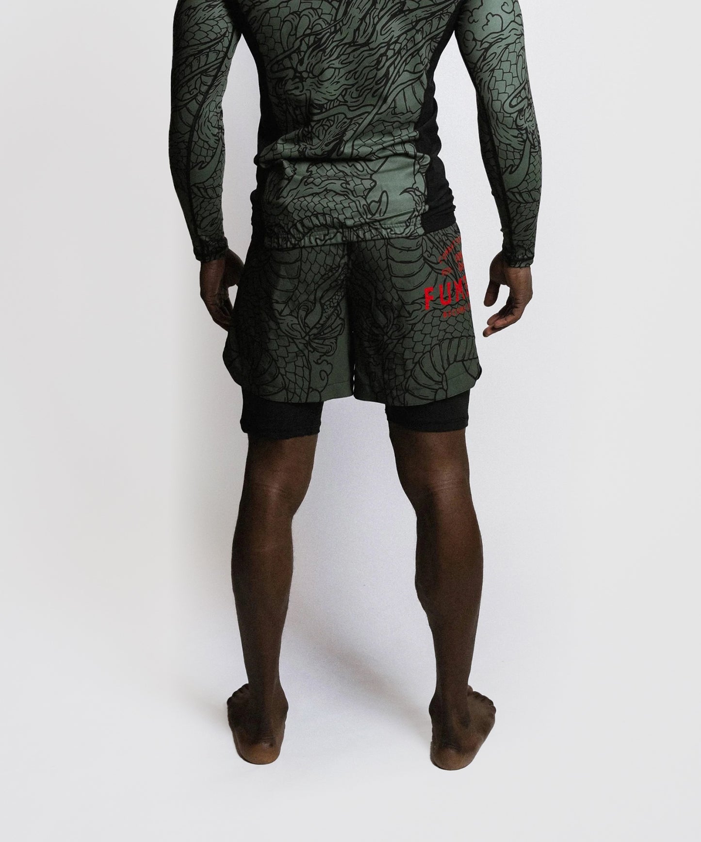 Short de MMA Fumetsu Dual Layer Dragon Slayer - Kaki/Orange