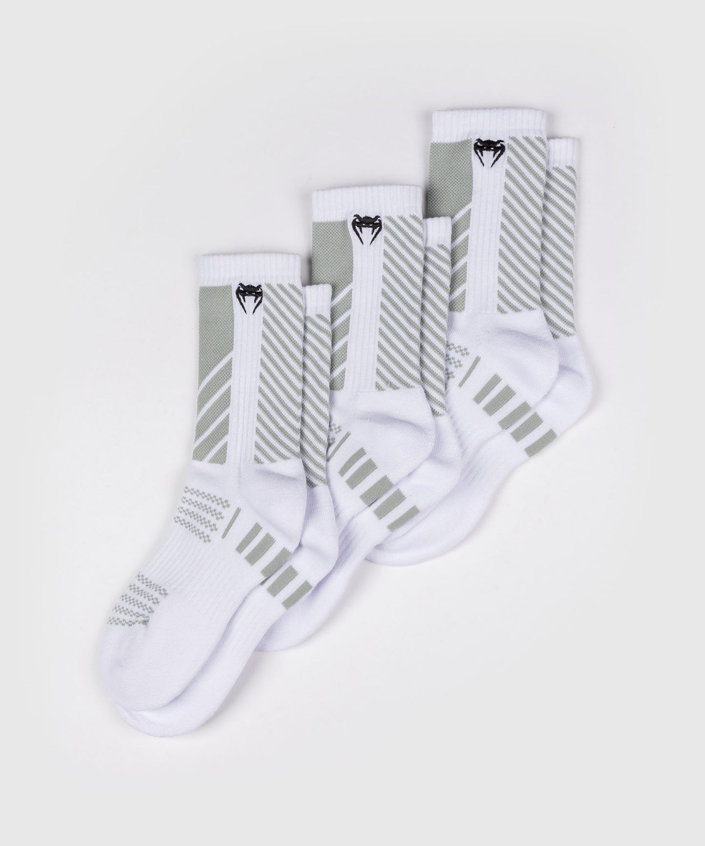 Venum Vector Crew Socks 3 Pack - White/Grey