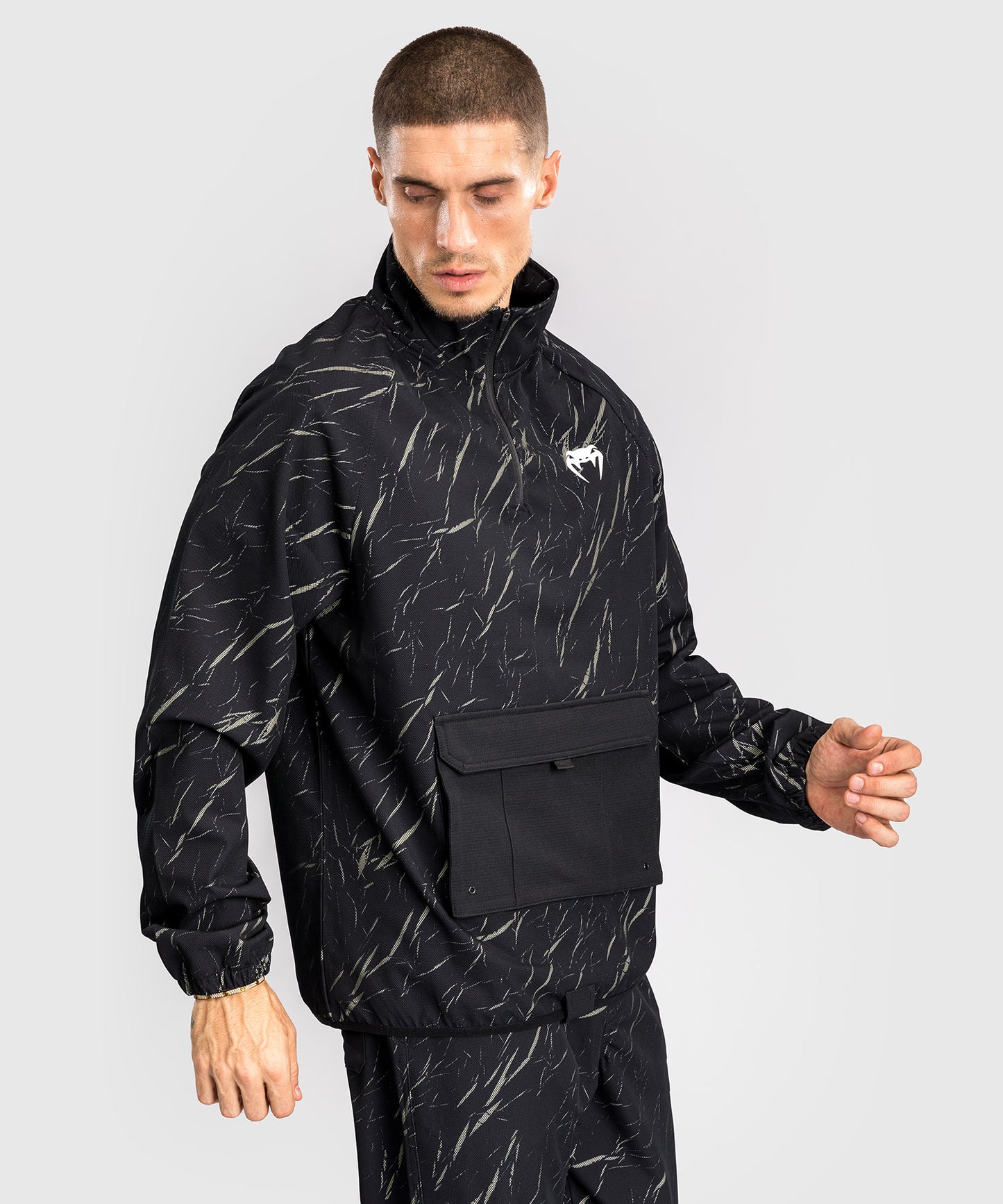Venum Trooper Herren Trainingsanzug Jacke - Schwarz/Sandstein