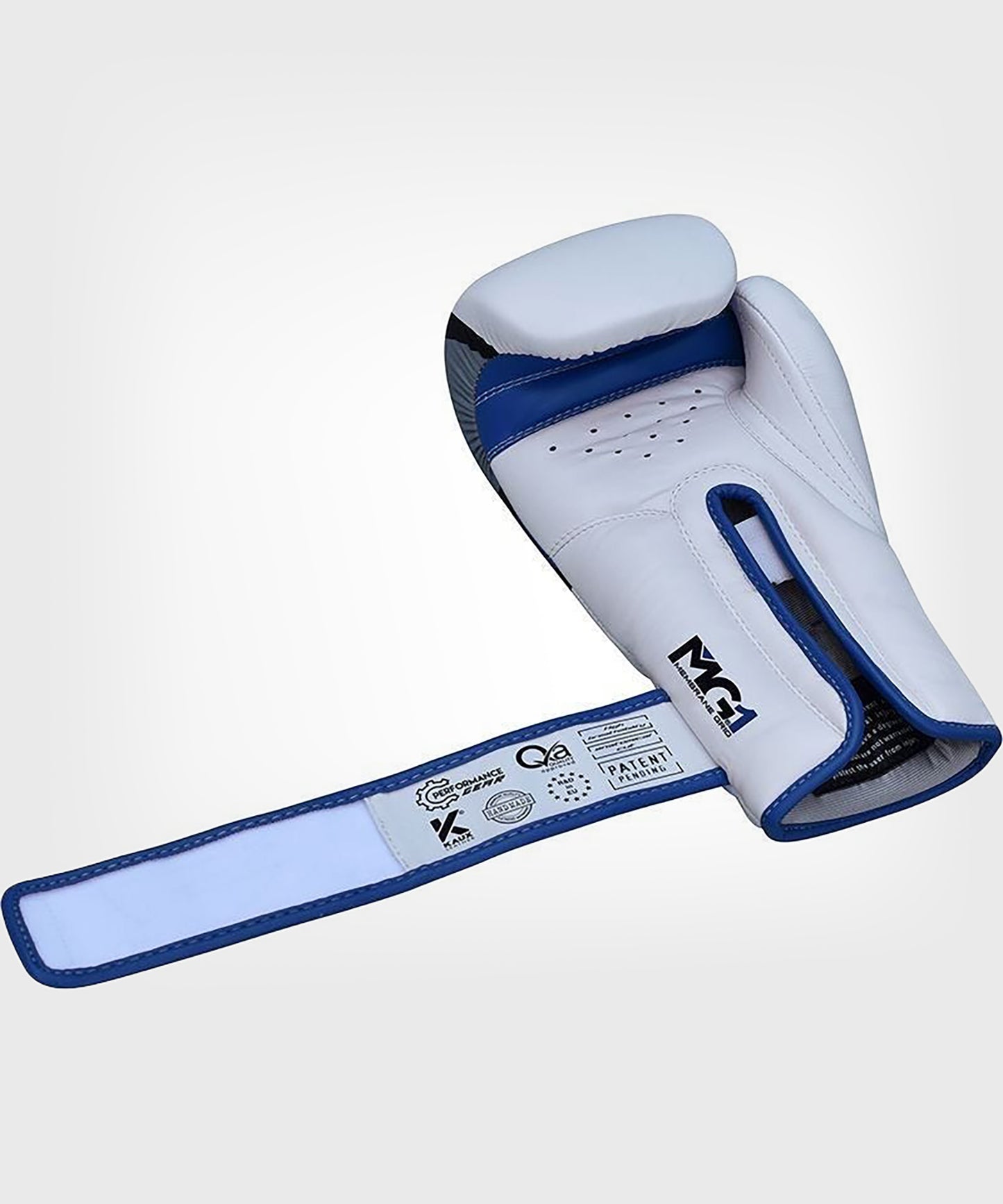 RDX Sports Quadro-Dome Boxhandschuhe - Weiß/Blau