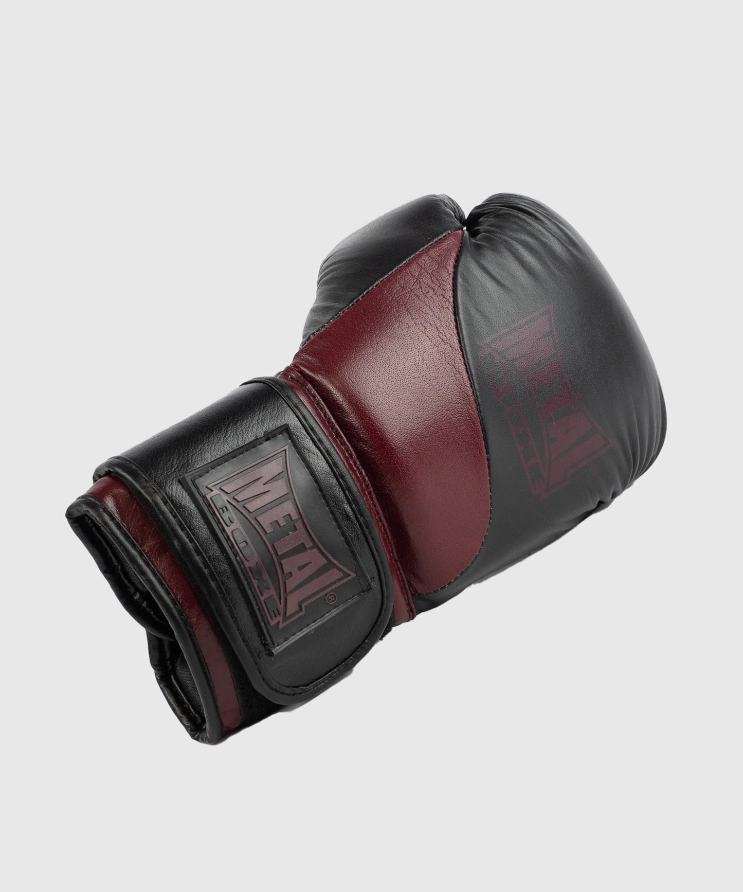 Gants de Metal Boxe Cuir Metal Omega - Noir/Bordeaux