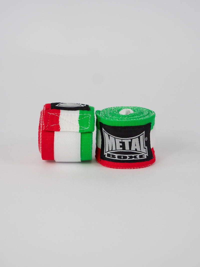 Metal Boxe Italien Boxbandagen – Grün/Weiß/Rot
