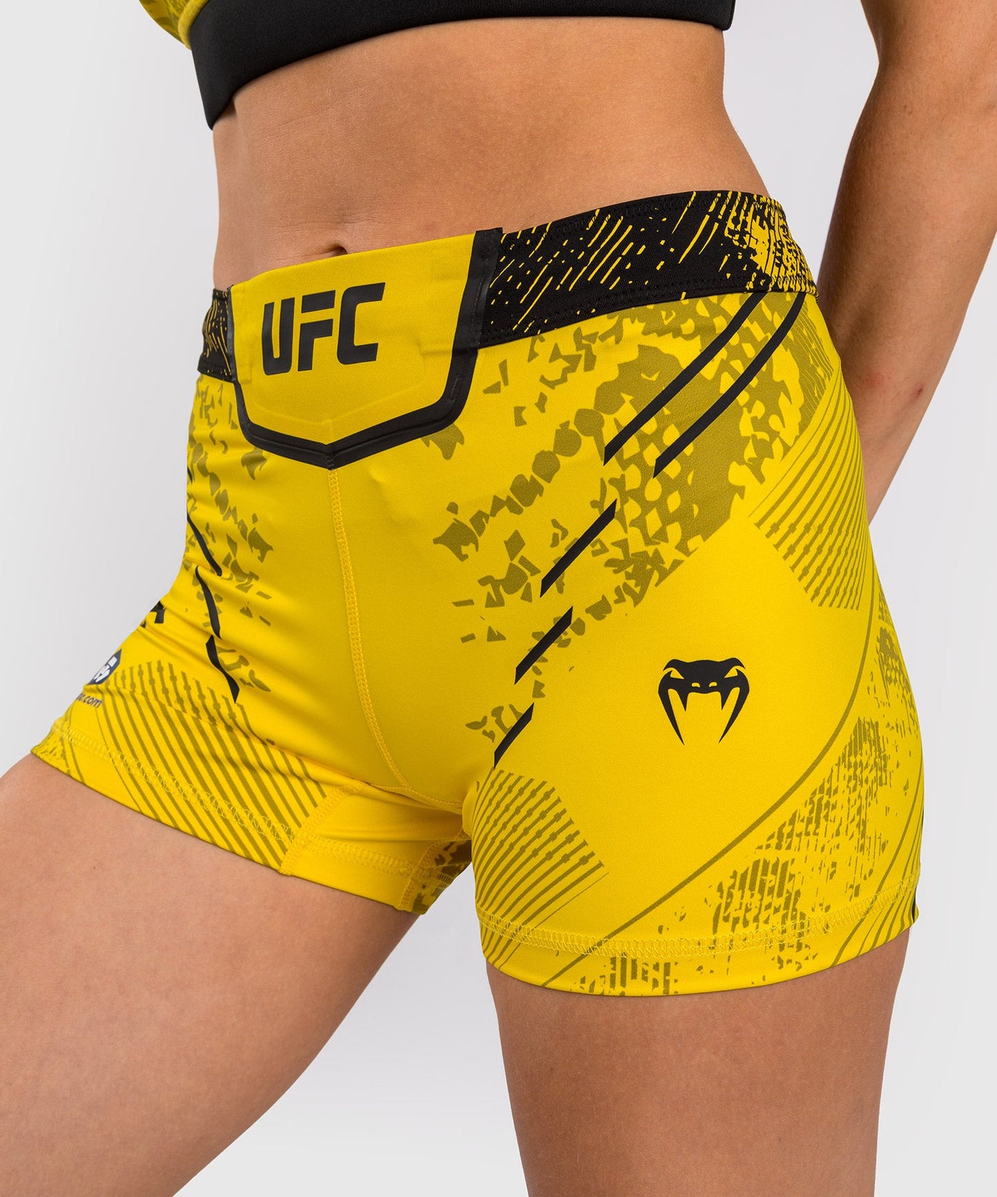 UFC Women's Fit Compression Short Adrenaline by Venum Authentic Fight Night - Yellow