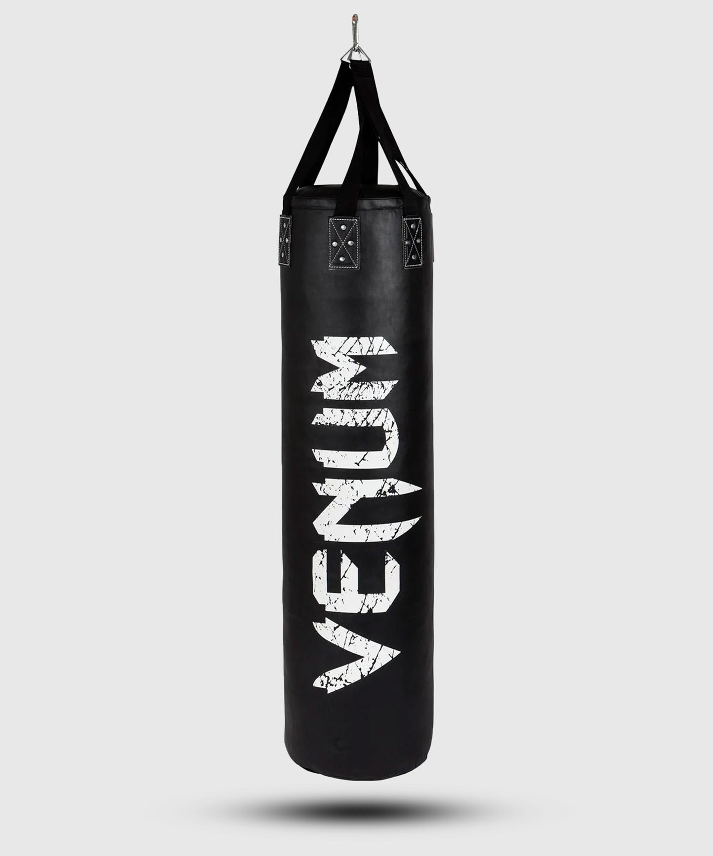 Sac de Frappe Venum Challenger avec Crochet de Plafond - Noir/Blanc - Rempli - 130cm
