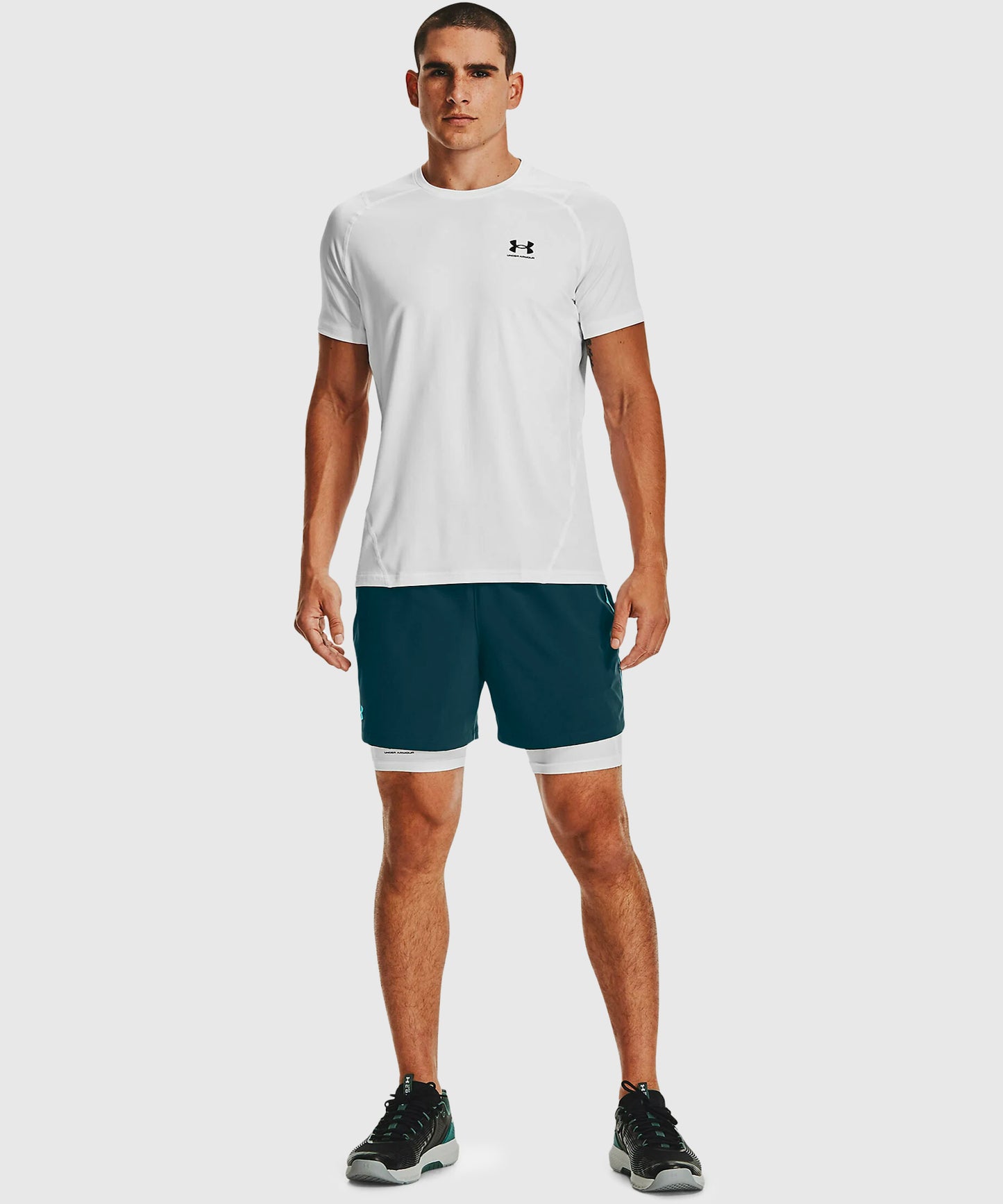 Under Armour Heatgear® Shorts de Compresión – Blanco