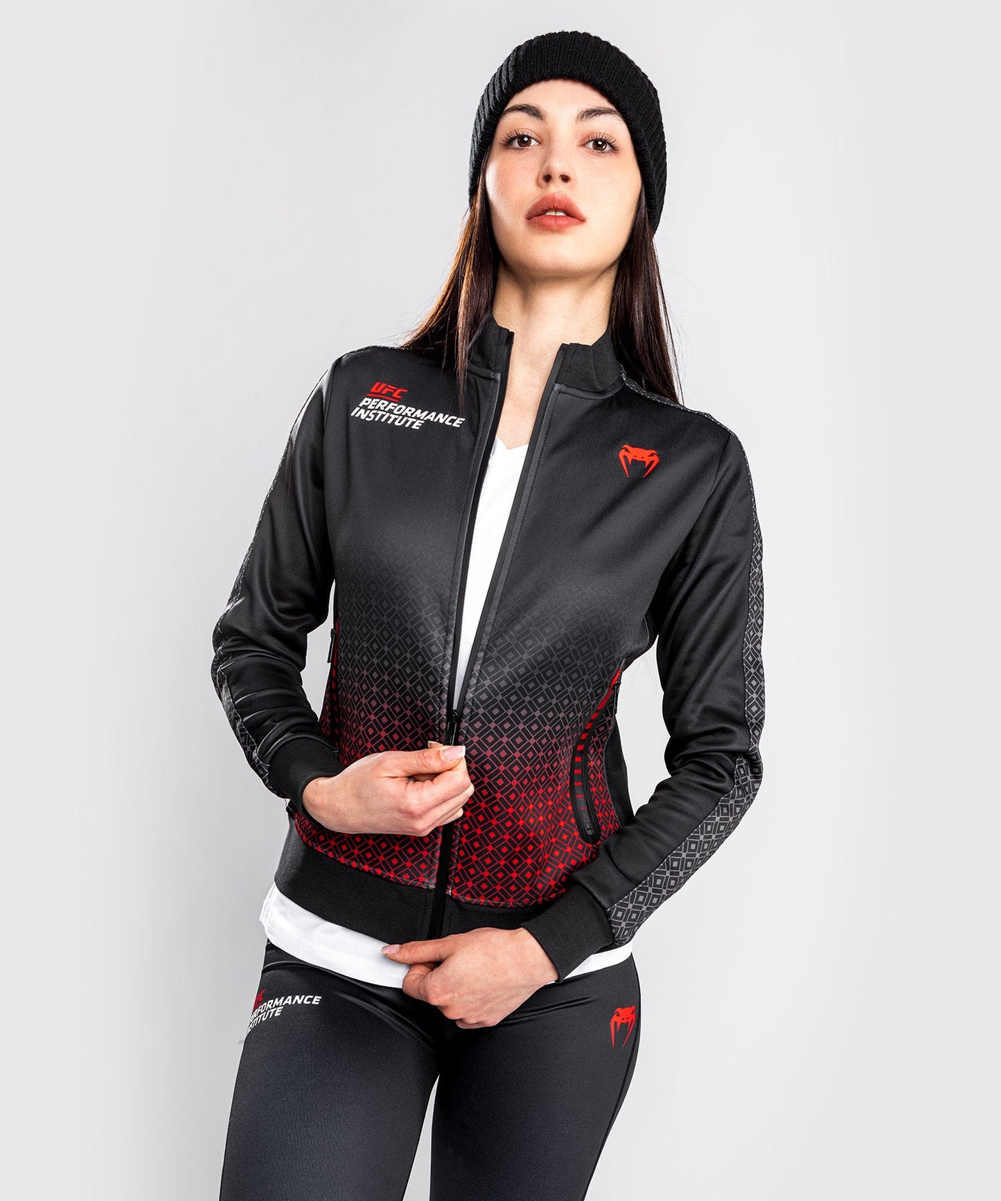 Veste UFC Venum Performance Institute - Pour Femmes - Noir/Rouge