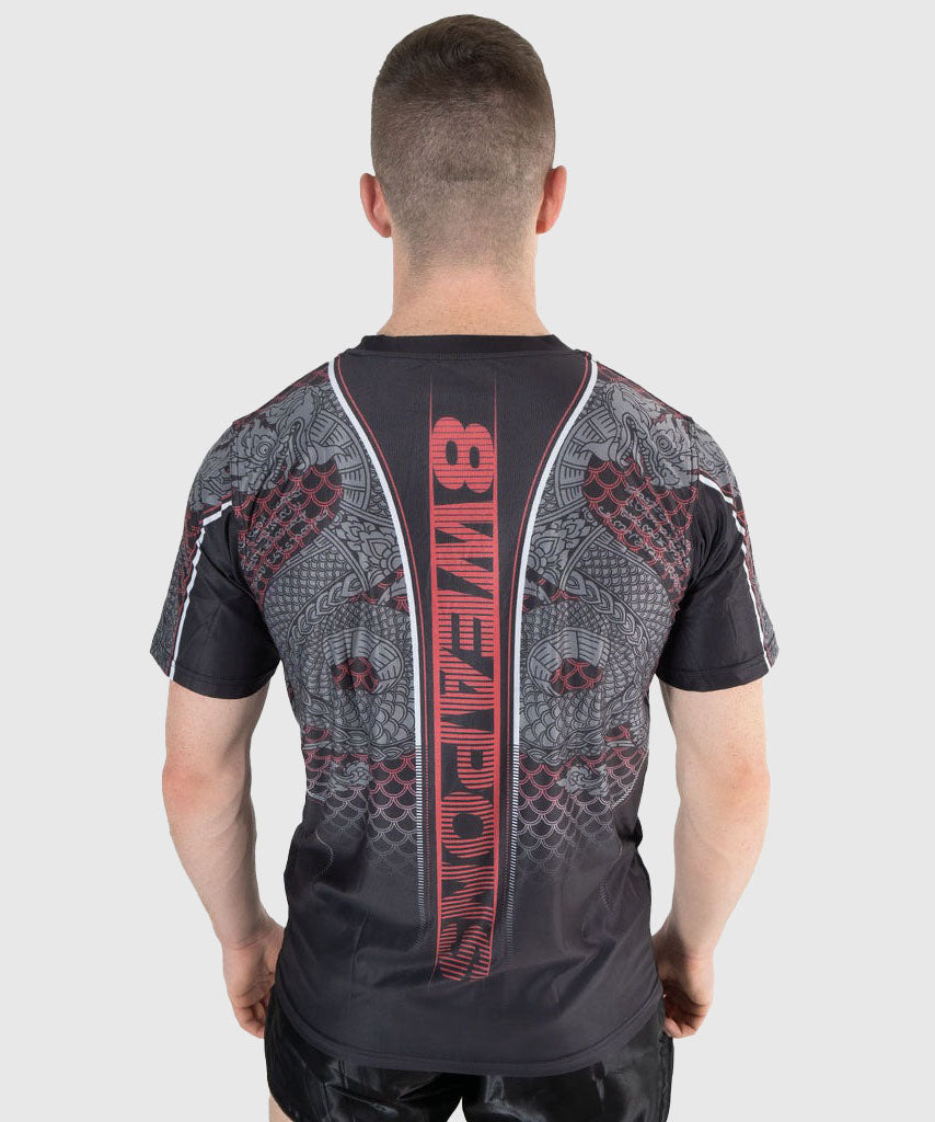 8 Weapons Functional Naga Yant T-Shirt - Schwarz/Rot