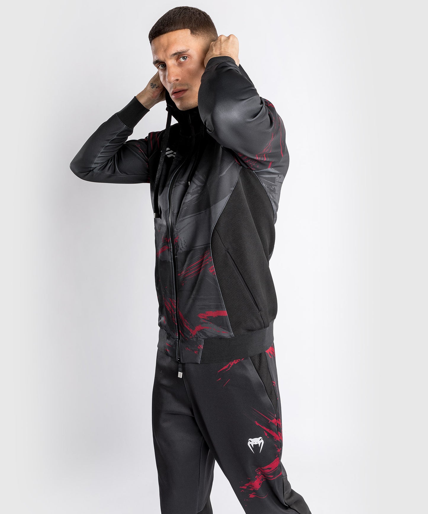 Veste à capuche pour Hommes UFC Venum Authentic Fight Week 2.0 - Noir/Rouge