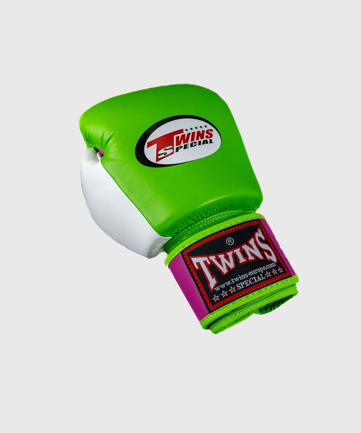 Twins BGVL4 Guantes de Boxeo - Verde/Violeta/Blanco