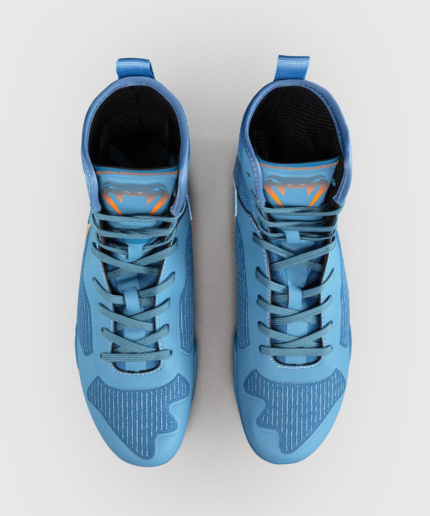 Venum Elite Neo Boxing Shoes - Steel Blue/Orange