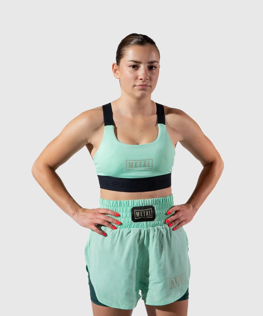 Brassière Élastique Femme Metal Boxe Deep Waters - Vert