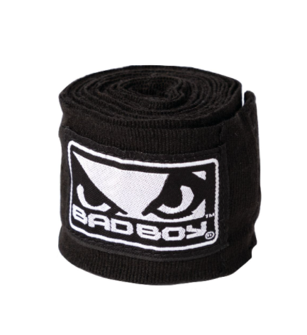 Bandages de Boxe Bad Boy - 3 Mètres - Noir/Blanc