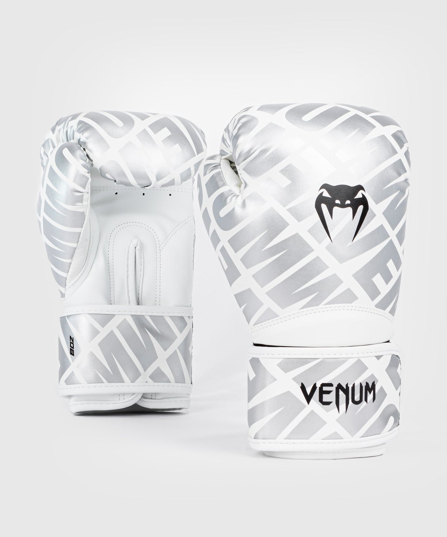 Gants de boxe Venum Contender 1.5 XT pour enfants - Blanc/Argent
