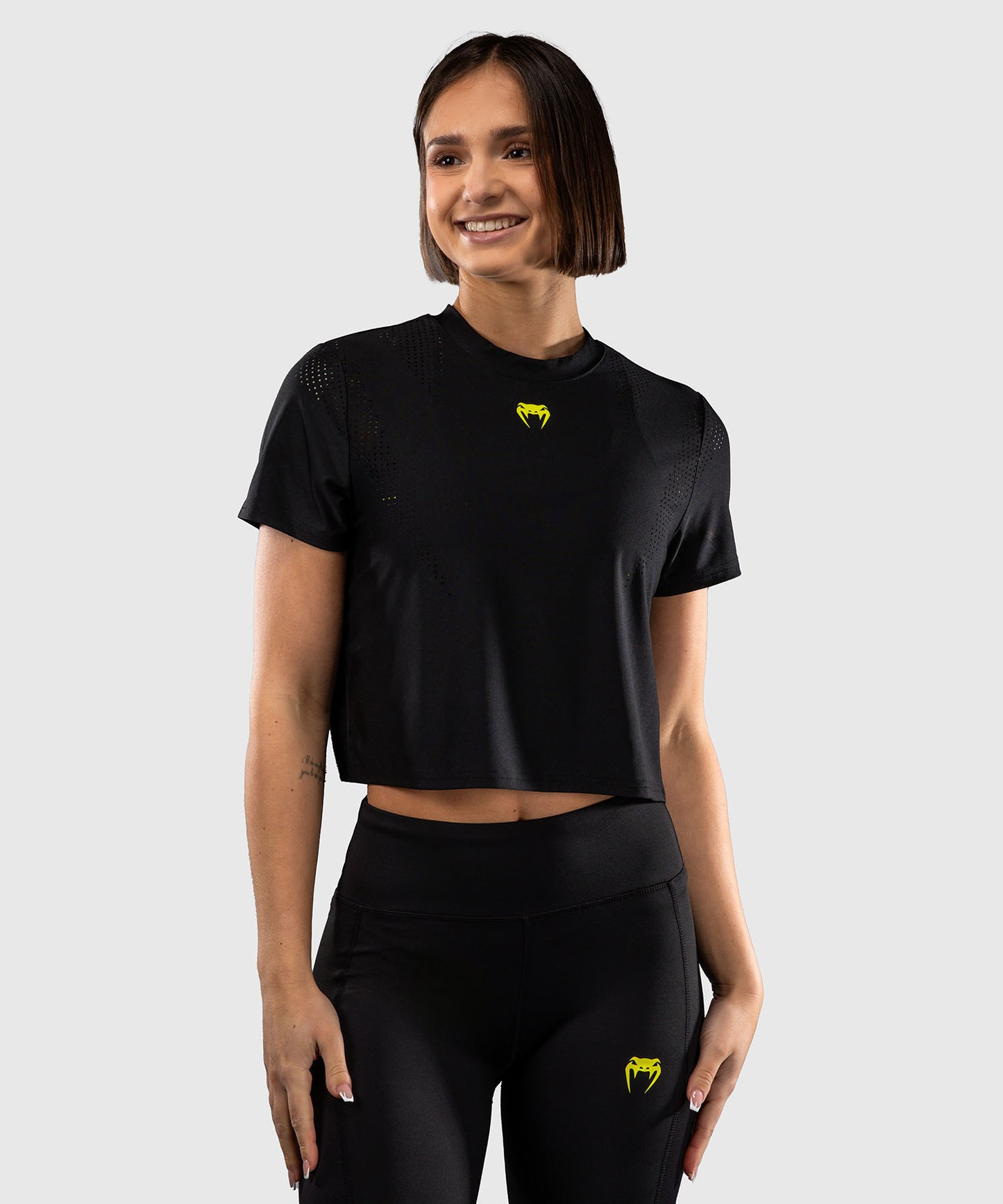 T-shirt Dry Tech Pour Femme Venum Lazer - Noir/Jaune