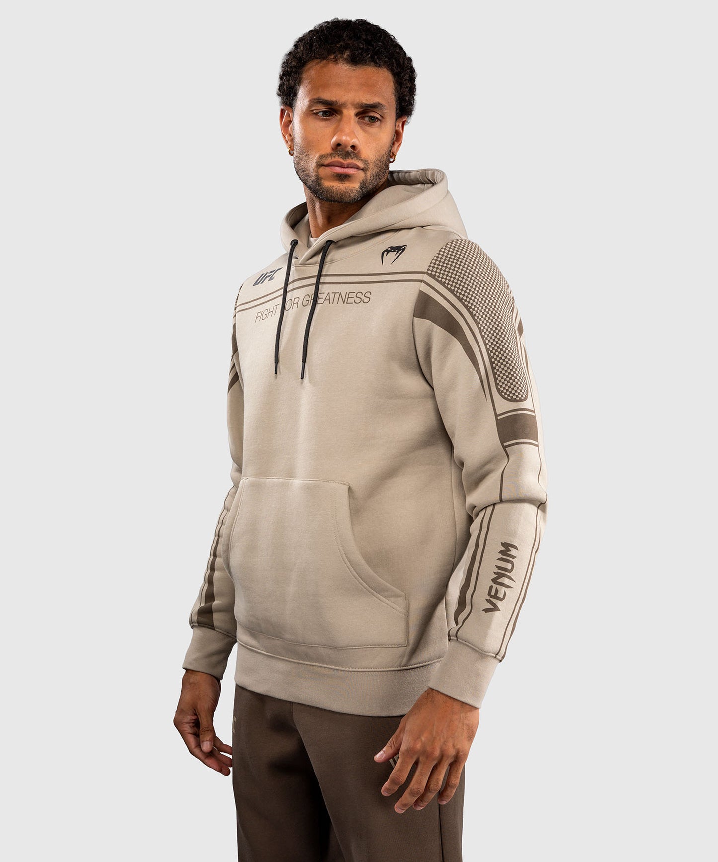 Venum UFC Unity by Venum Authentic Fight Week Men's Pullover Hoodie - Sand