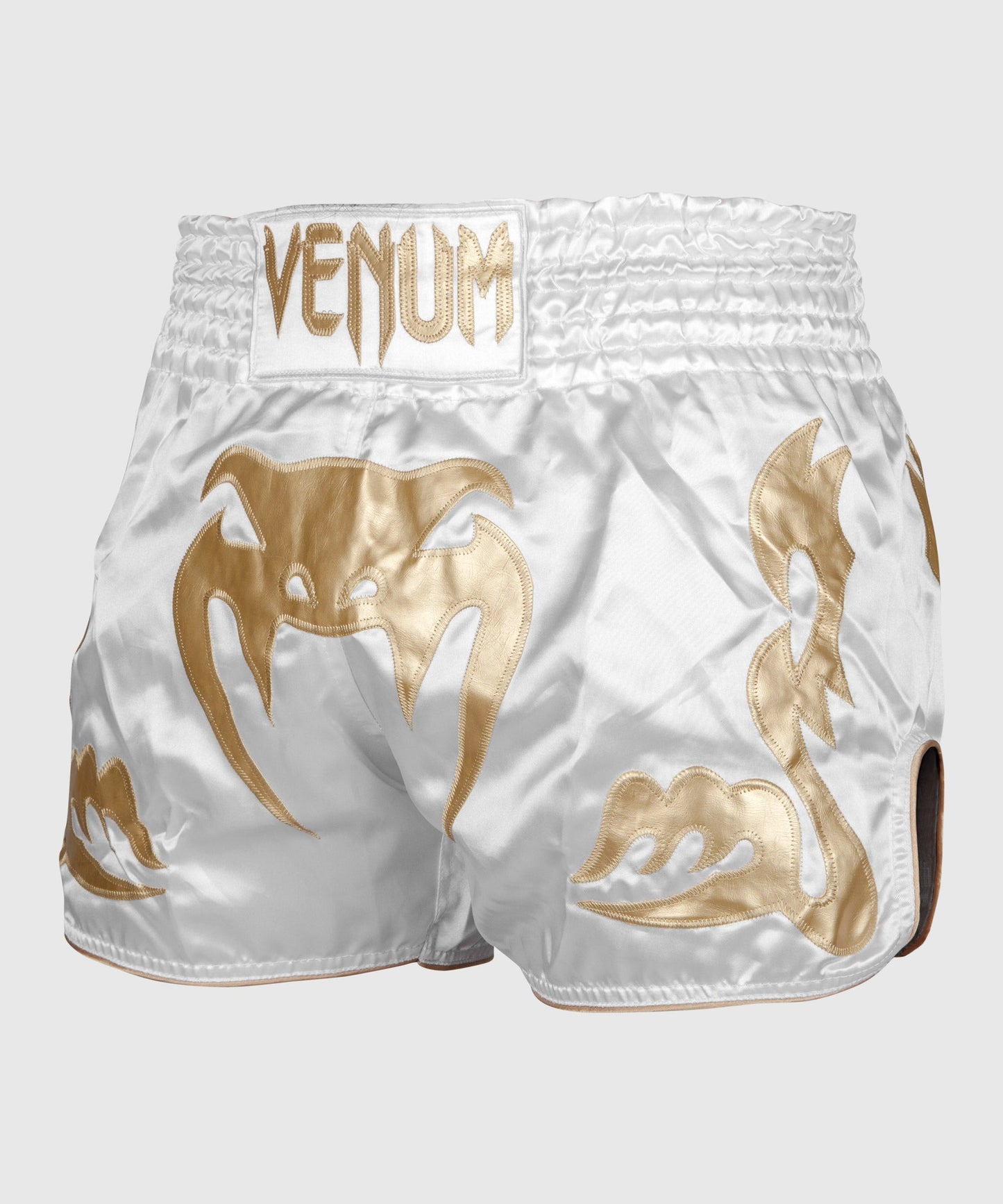 Short de Boxe Thaï Venum Bangkok Inferno - Blanc/Doré - Exclusivité