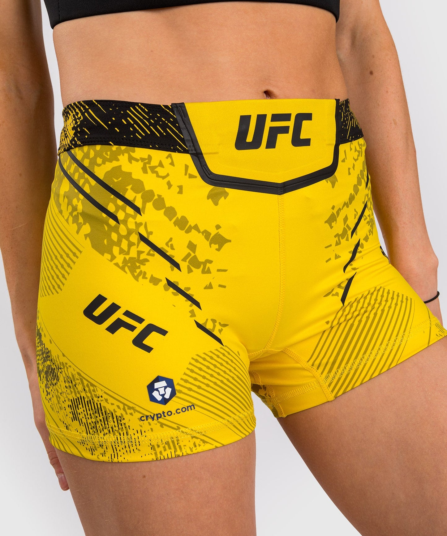 UFC Women's Fit Compression Short Adrenaline by Venum Authentic Fight Night - Yellow