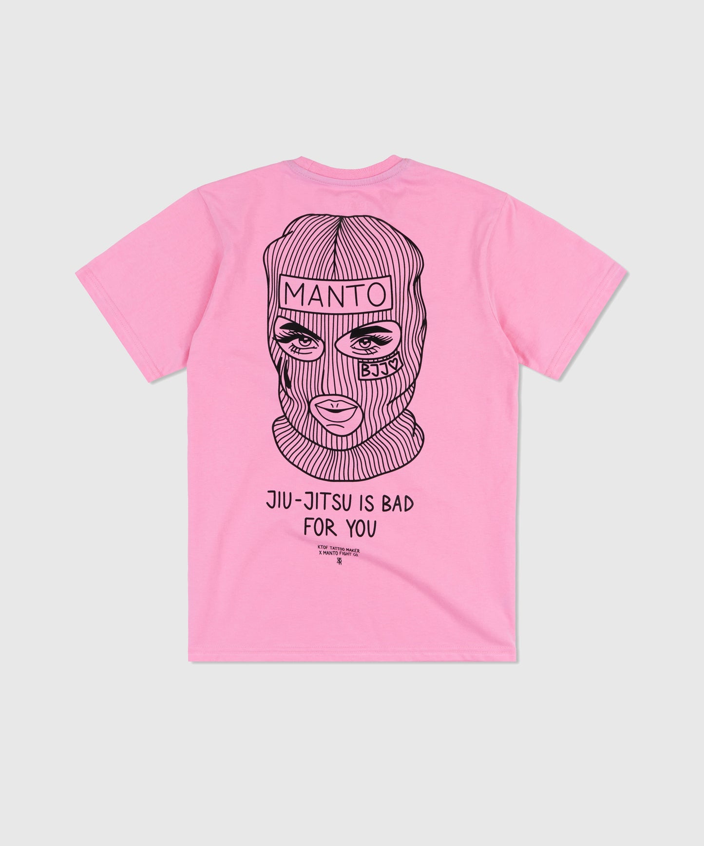 Manto X Ktof Balaclava T-Shirt - Pink/Black