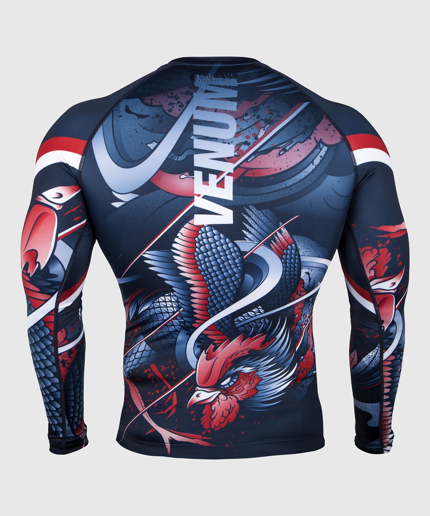 Rashguard Venum Rooster - Manches Longues - Bleu Marine/Orange