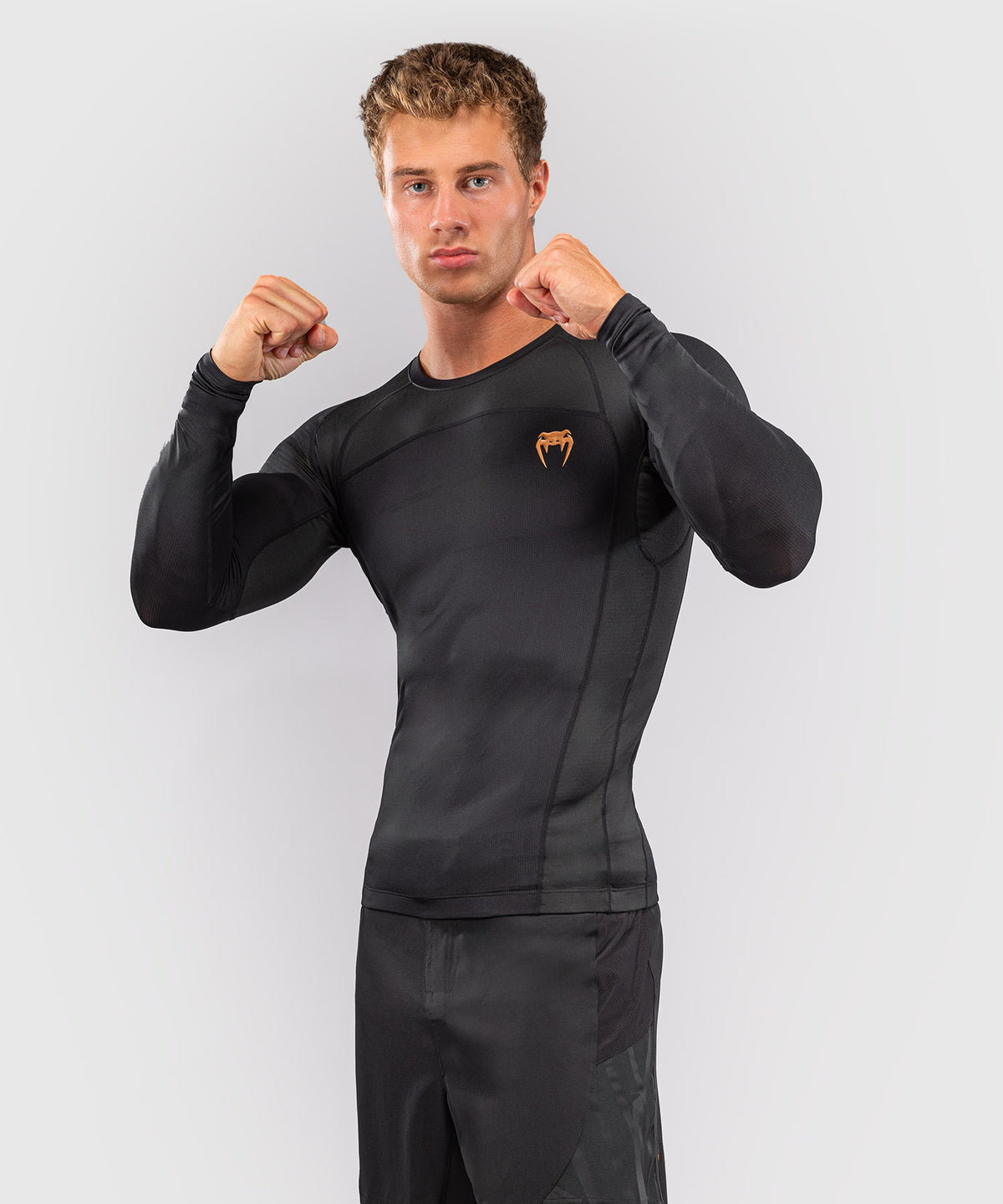 Rashguard manches longues Venum G-Fit Revolution - Noir/Cuivre