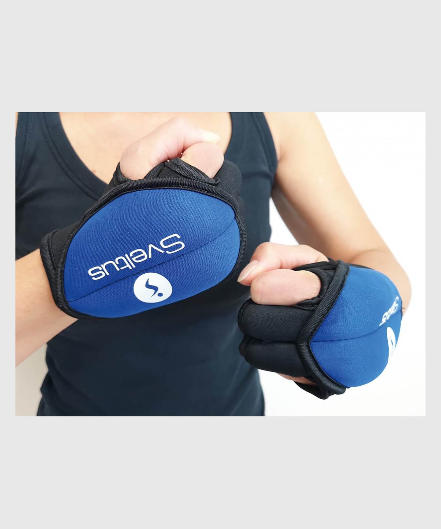 Sveltus Piloxing Handschuhe – Blau/Schwarz 500 g, 2er-Set