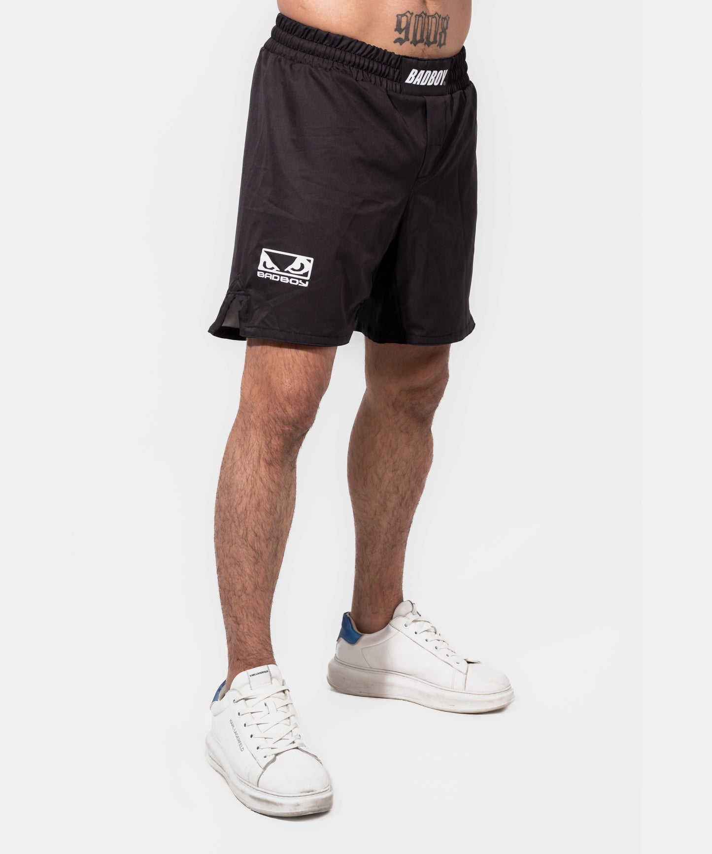Bad Boy Logo Classic MMA Shorts - Black/White