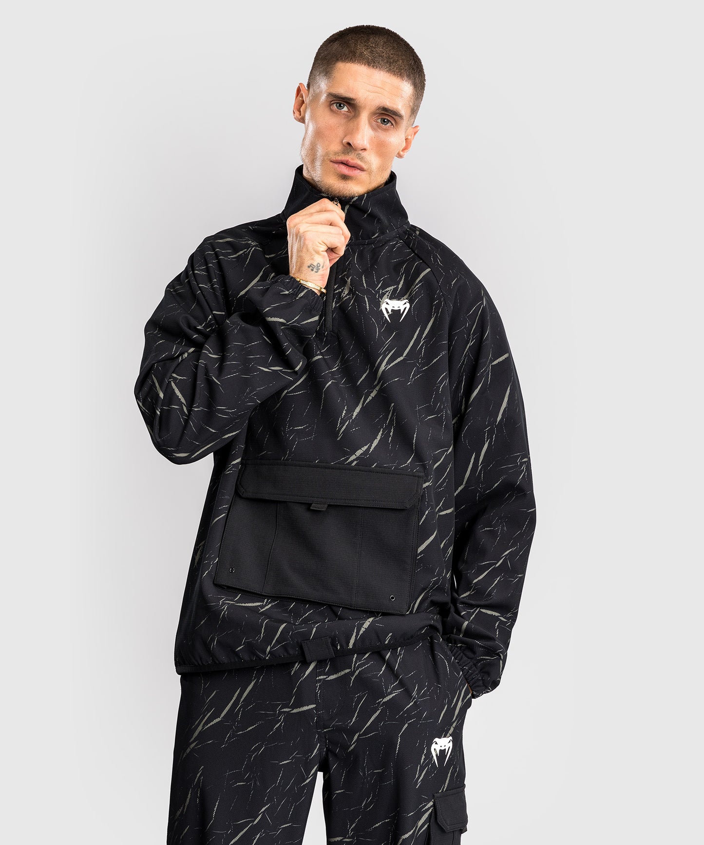 Venum Trooper Herren Trainingsanzug Jacke - Schwarz/Sandstein