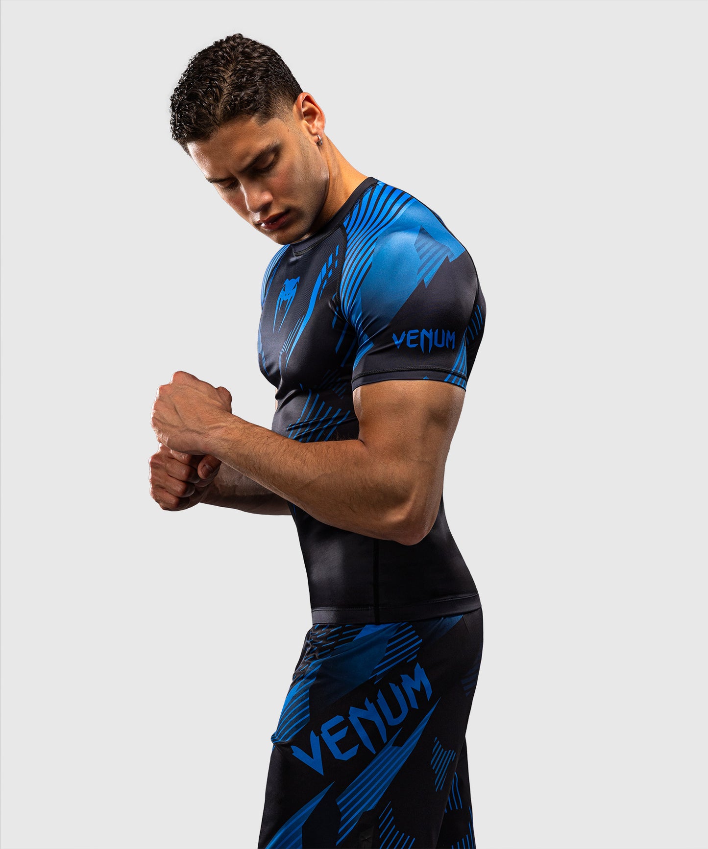 Venum No-Gi 6.0 Rashguard Manga Corta - Negro/Azul