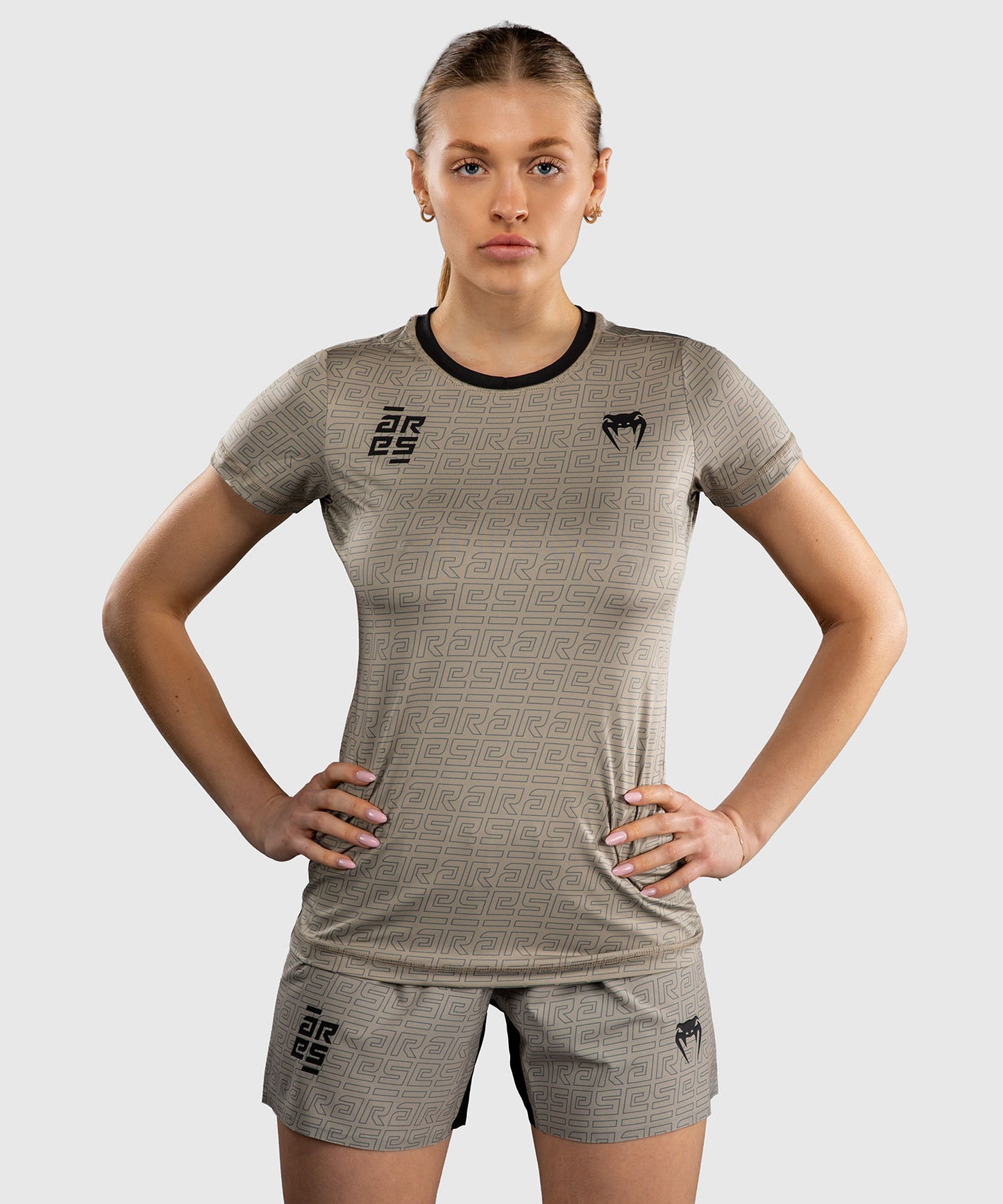 Venum x Ares 2.0 Dry-Tech-T-Shirt für Damen – Sand