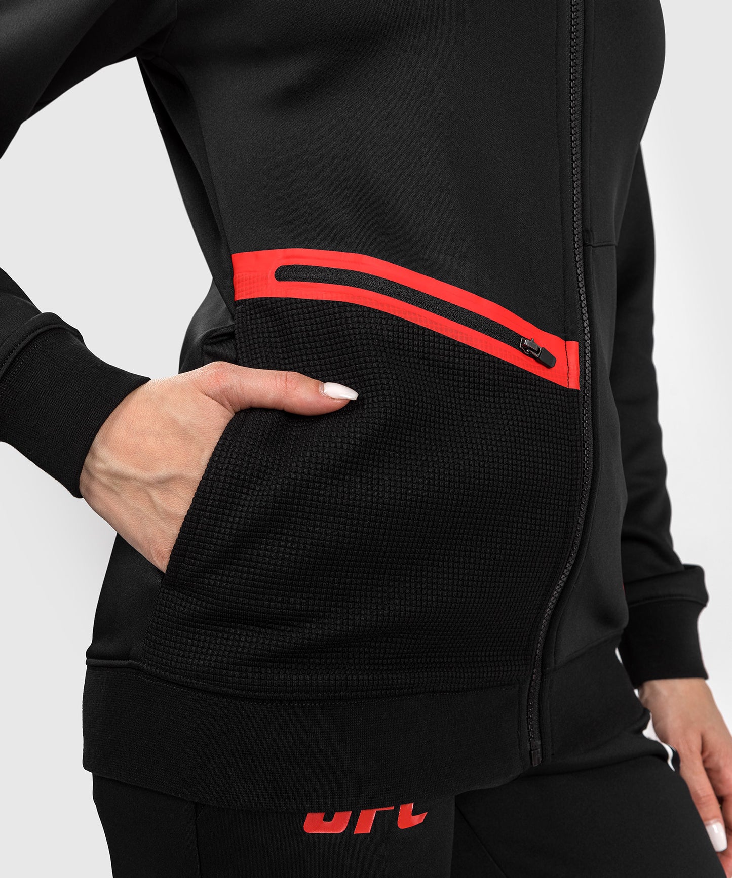 UFC Adrenaline by Venum Fight Week Felpa con Cappuccio e Zip da Donna - Nero