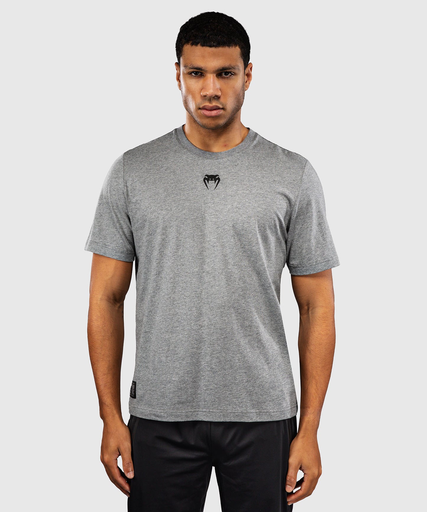 Venum Fight Icon Camiseta de Algodón - Gris Jaspeado Claro