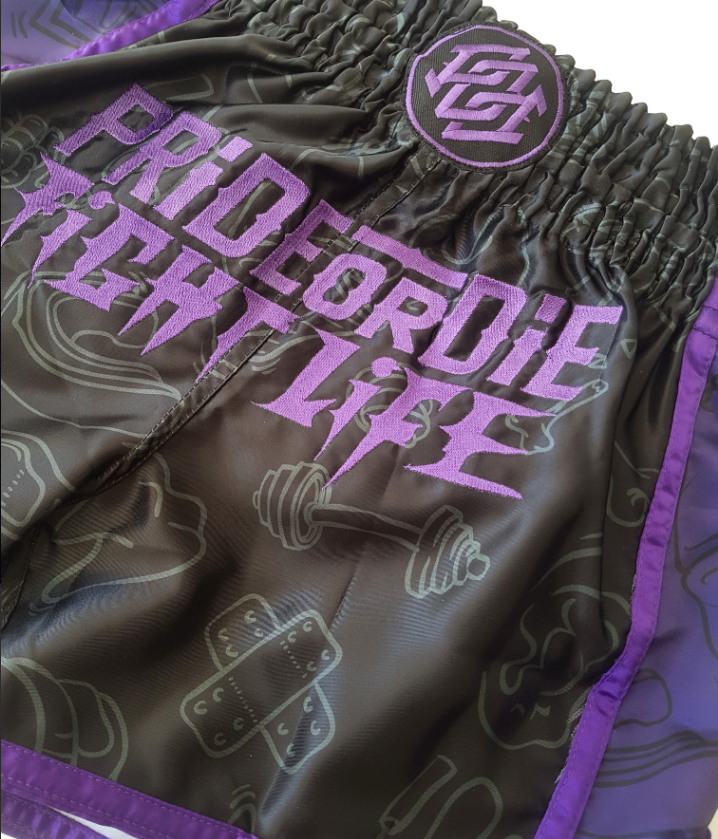 Pride Or Die Fight Life Pantalones de Muay Thai