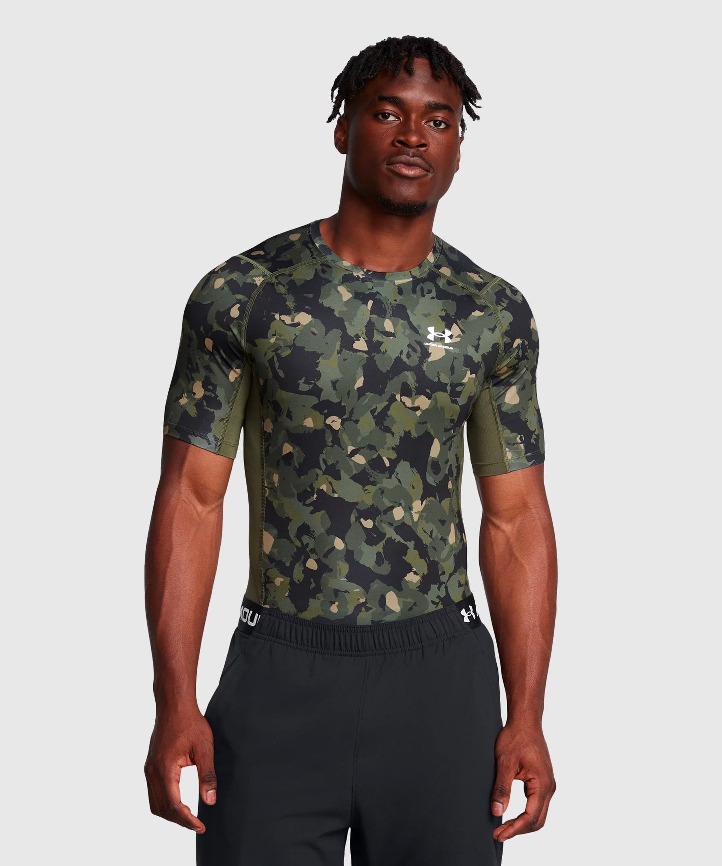 T-Shirt De Compression Under Armour Heatgear Armour - Kaki/Beige