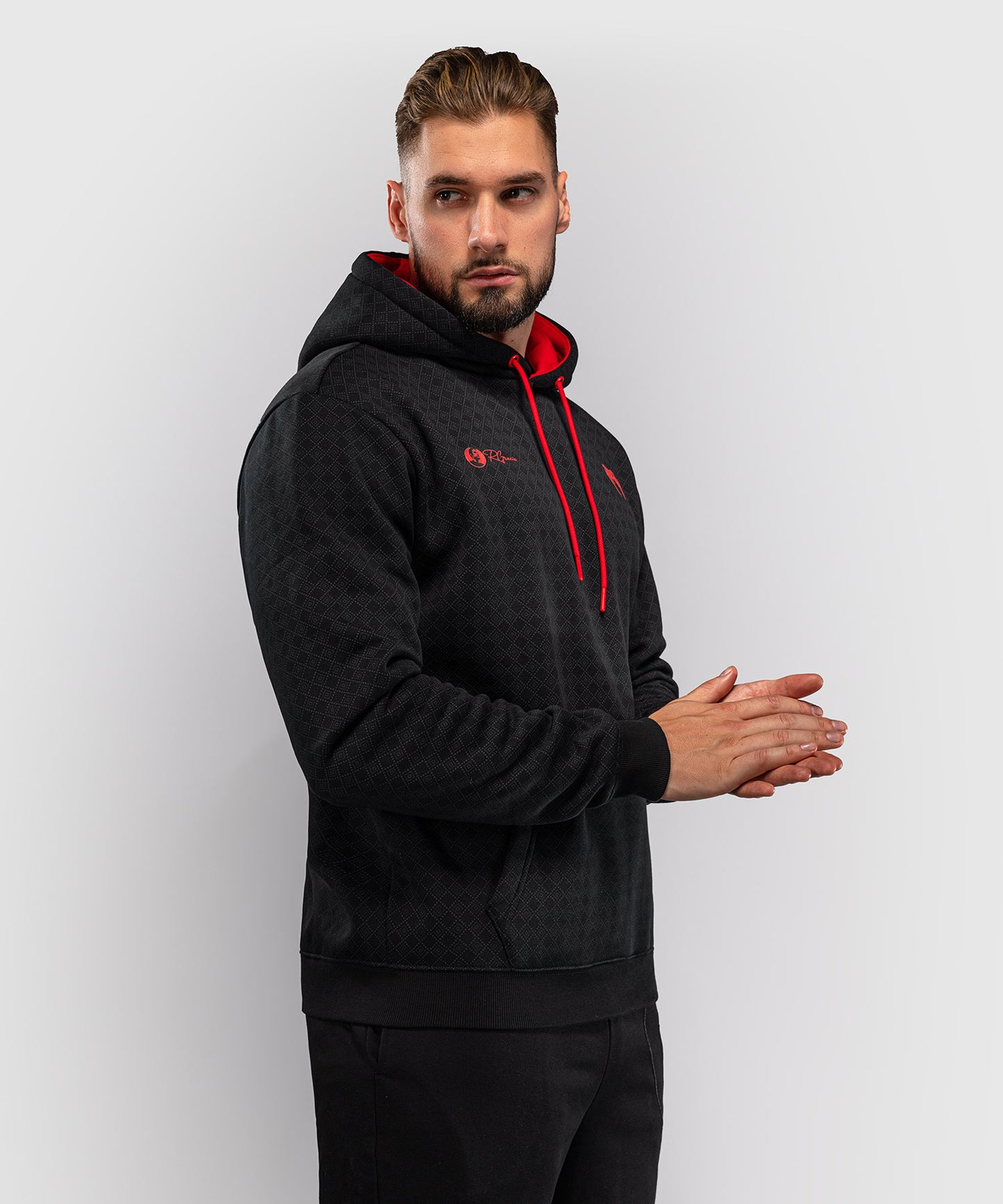 Venum x Roger Gracie Signature Kapuzenpullover - Schwarz/Rot