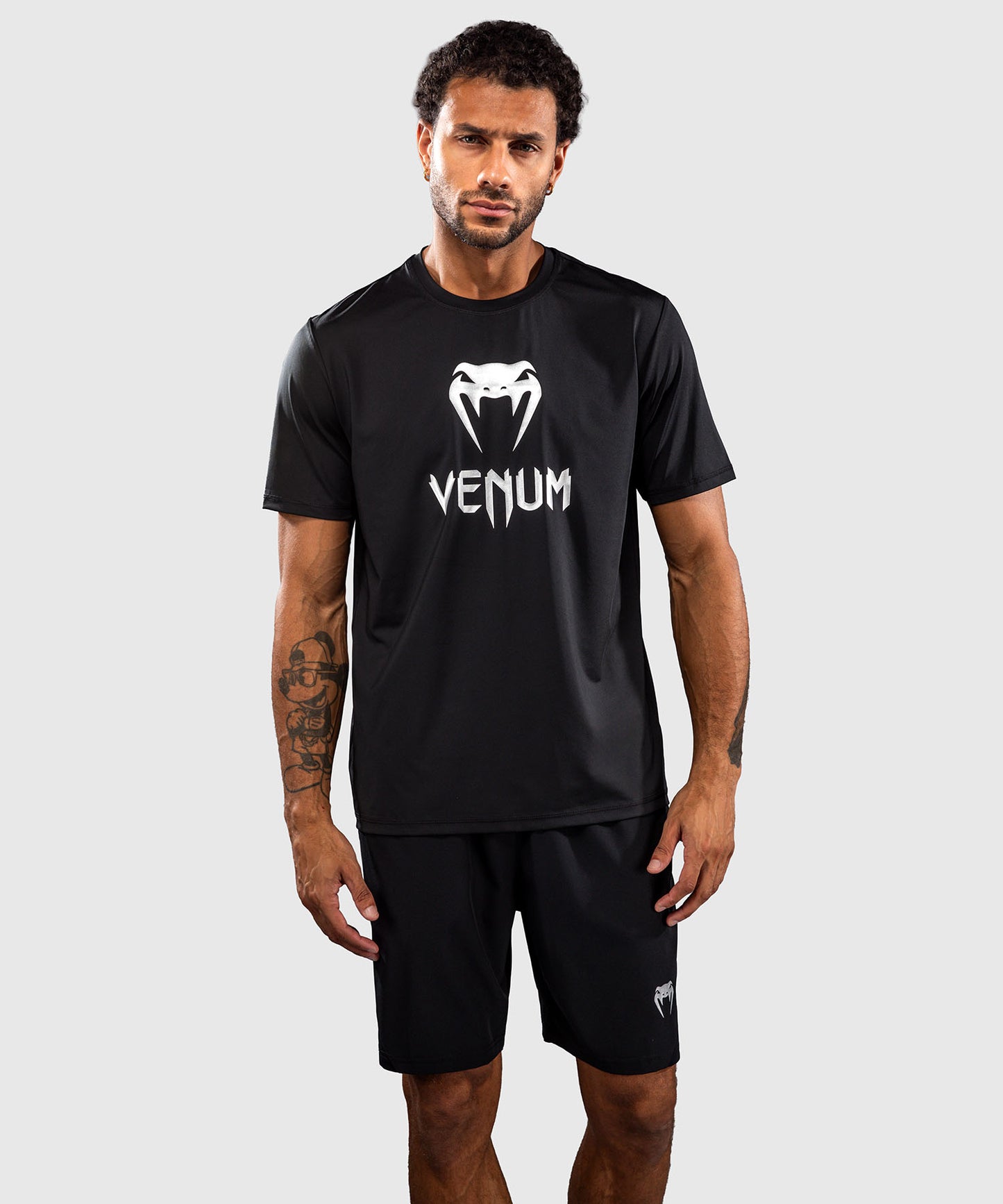 Venum Classic Camiseta Dry Tech - Negro/Plateado