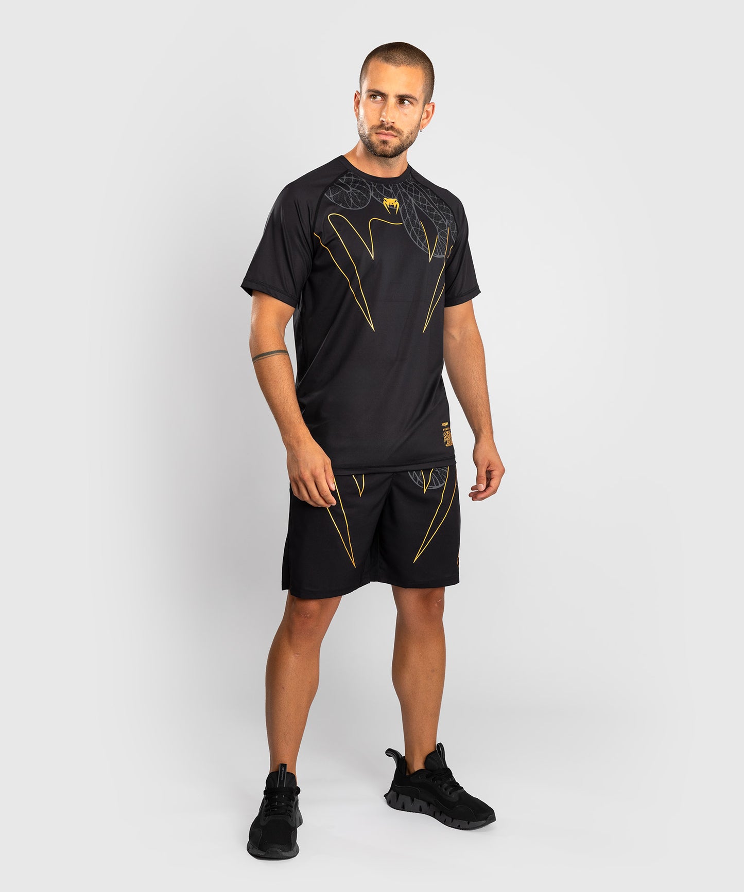 T-shirt Venum Serpenti Dry-Tech – Noir/Argent/Or